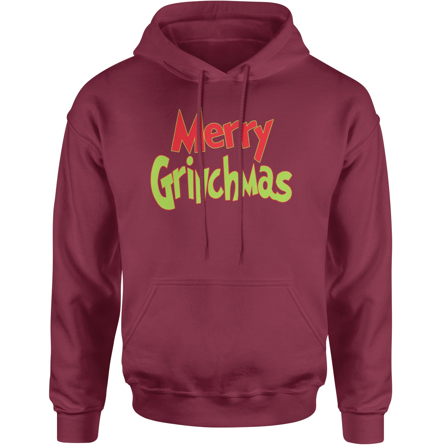 Merry Grinchmas Jolly Merry Christmas Adult Hoodie Sweatshirt Maroon