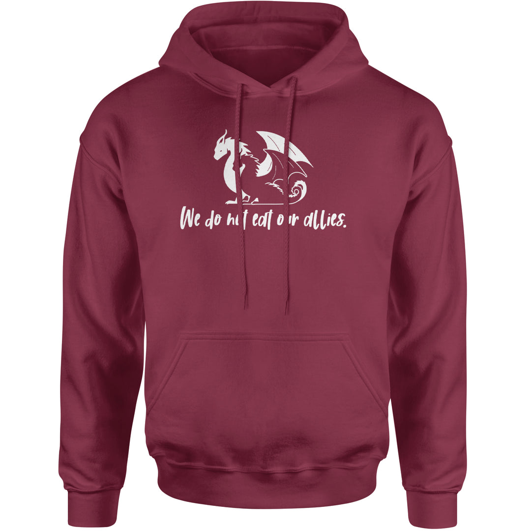 We Do Not Eat Our Allies Fourth Wing Basgiath Adult Hoodie Sweatshirt Maroon