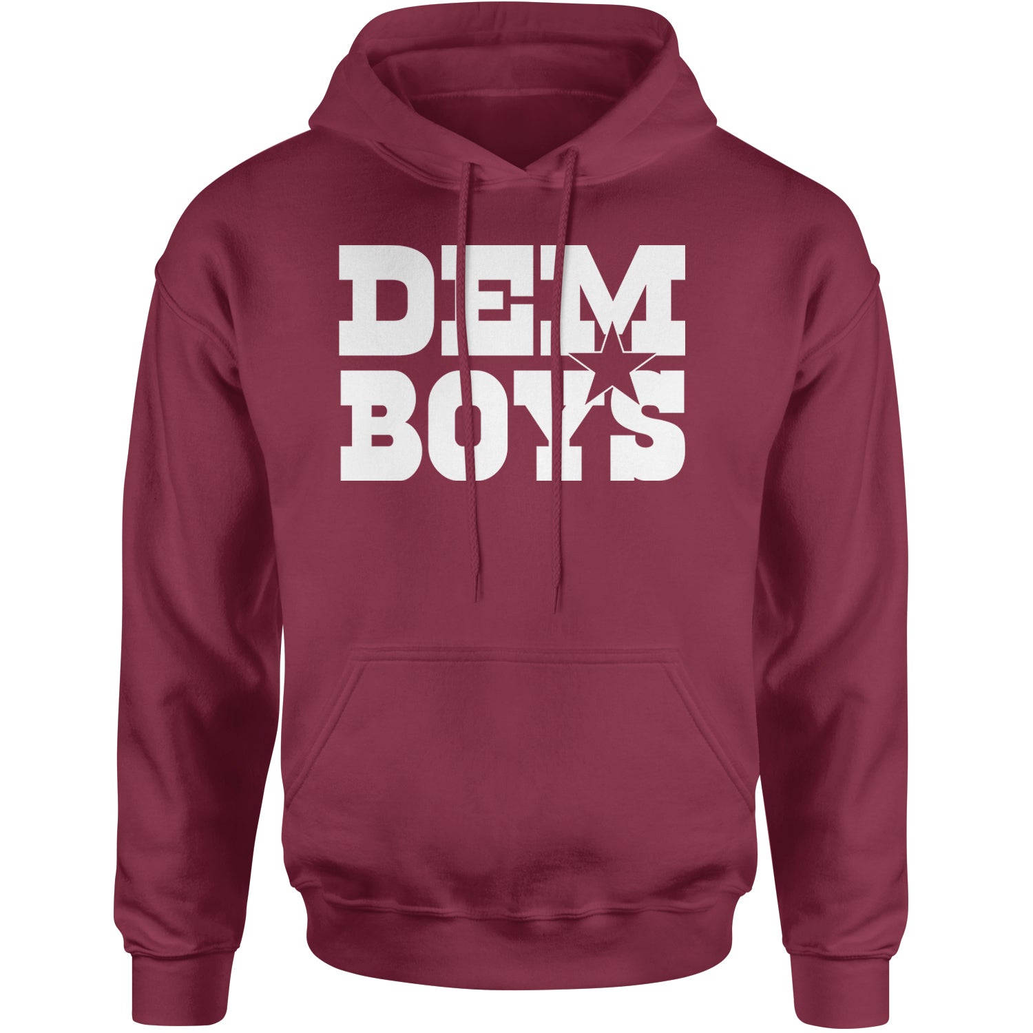 Dem Boys Dallas Football Adult Hoodie Sweatshirt Maroon