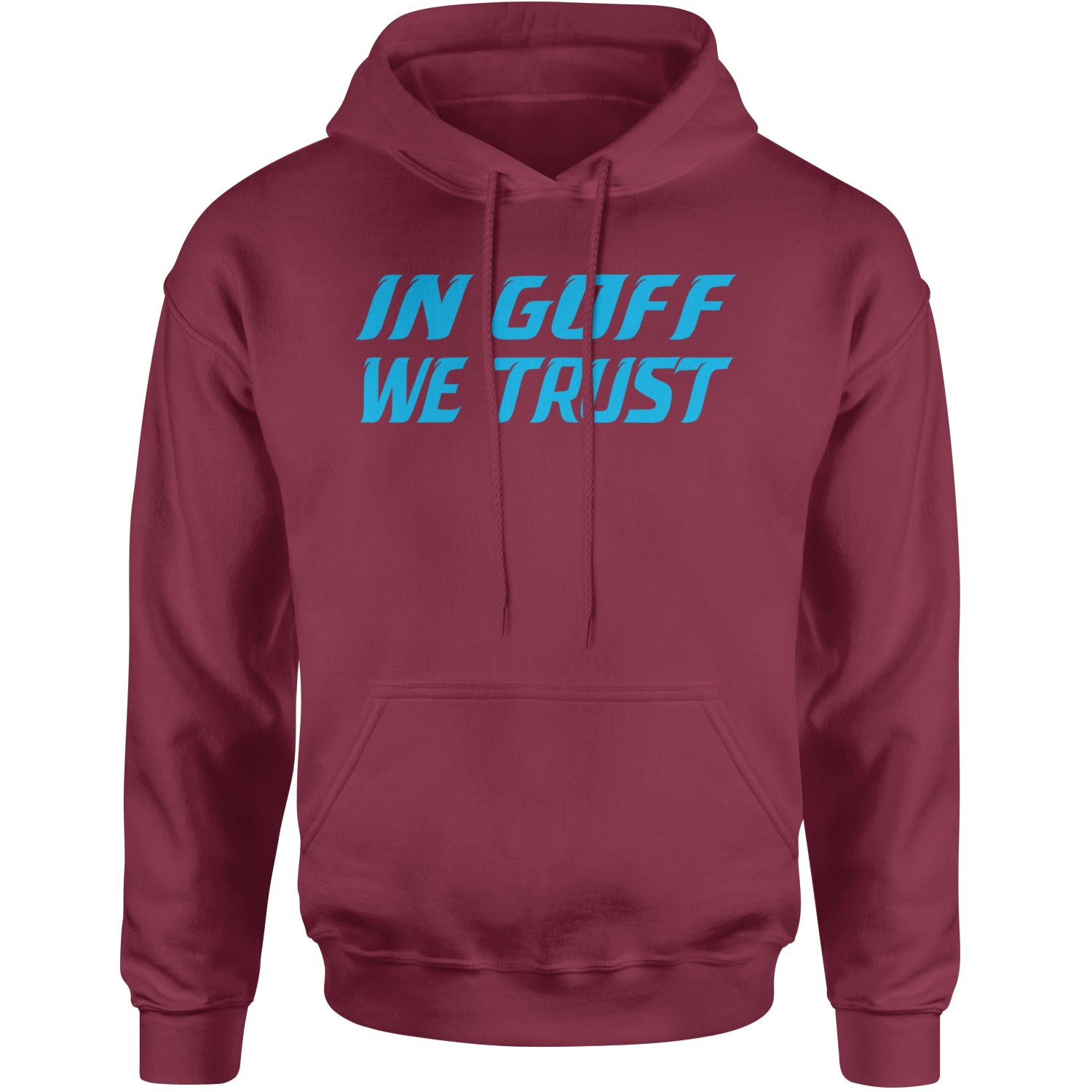 In Goff We Trust Detroit Adult Hoodie Sweatshirt Maroon