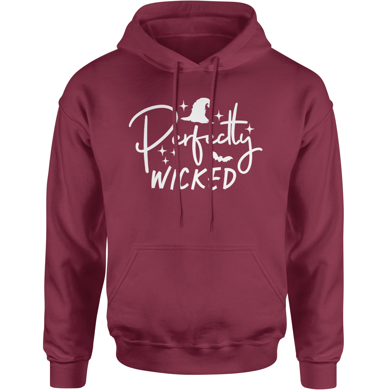 Perfectly Wicked Witchy Halloween Adult Hoodie Sweatshirt Maroon