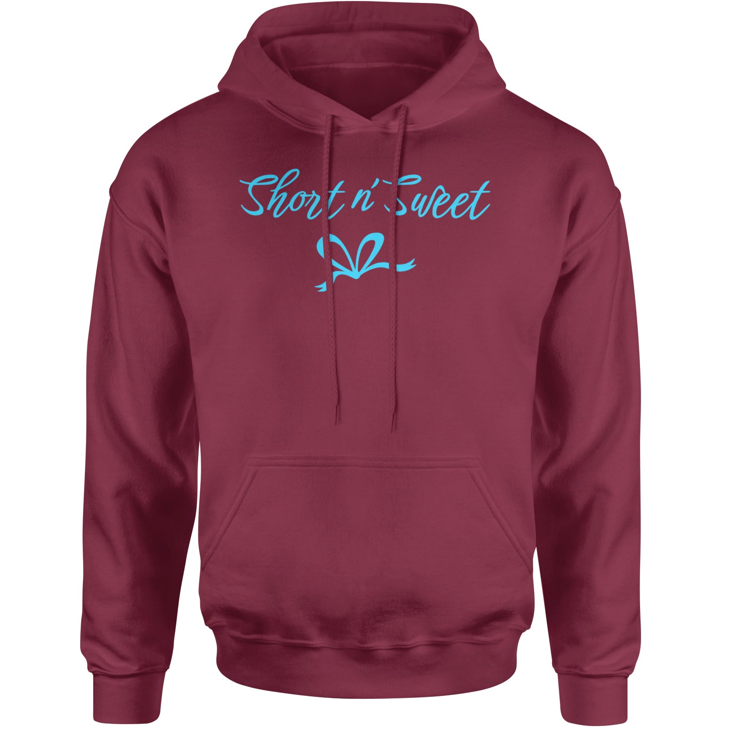 Bow Short N' Sweet Music Adult Hoodie Sweatshirt Maroon