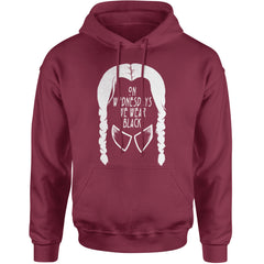 On Wednesdays, We Wear Black Adult Hoodie Sweatshirt Maroon