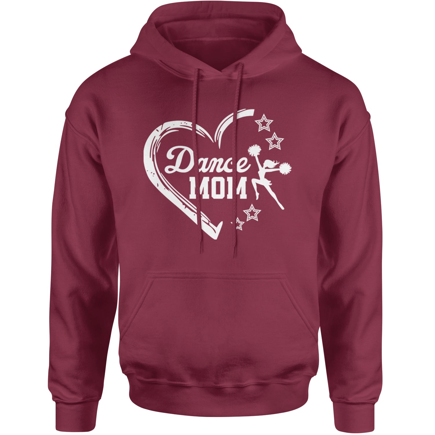 Heart Dance Mom Love Adult Hoodie Sweatshirt Maroon