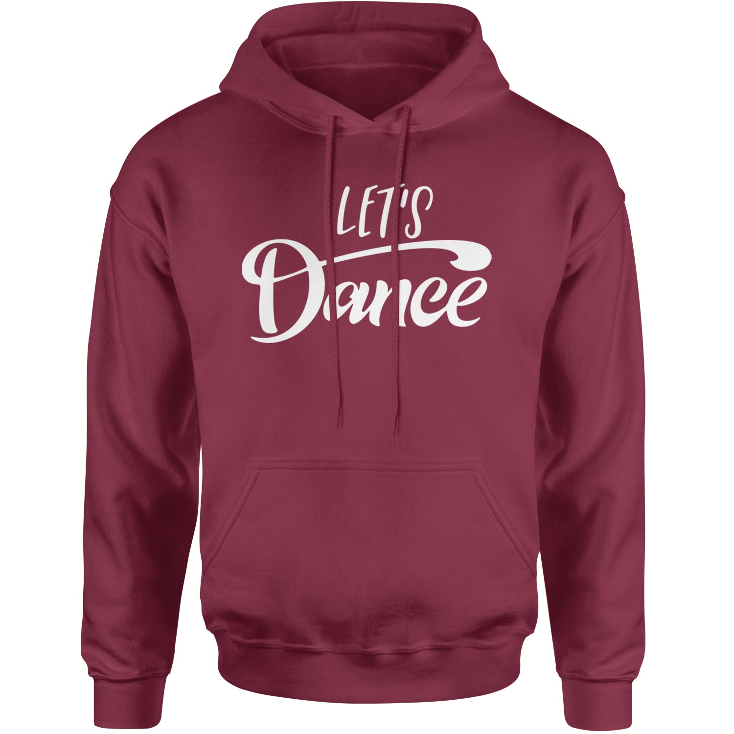 Let's Dance Adult Hoodie Sweatshirt Maroon