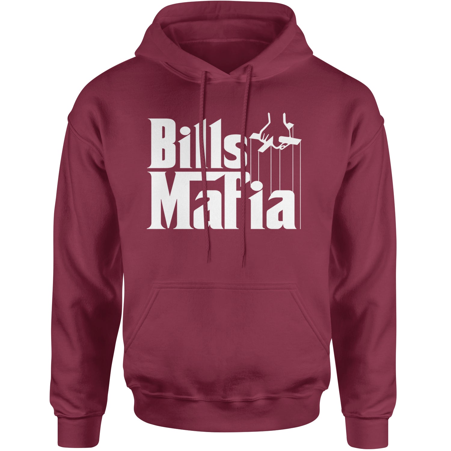 Mafia Bills Mafia Godfather Adult Hoodie Sweatshirt Maroon