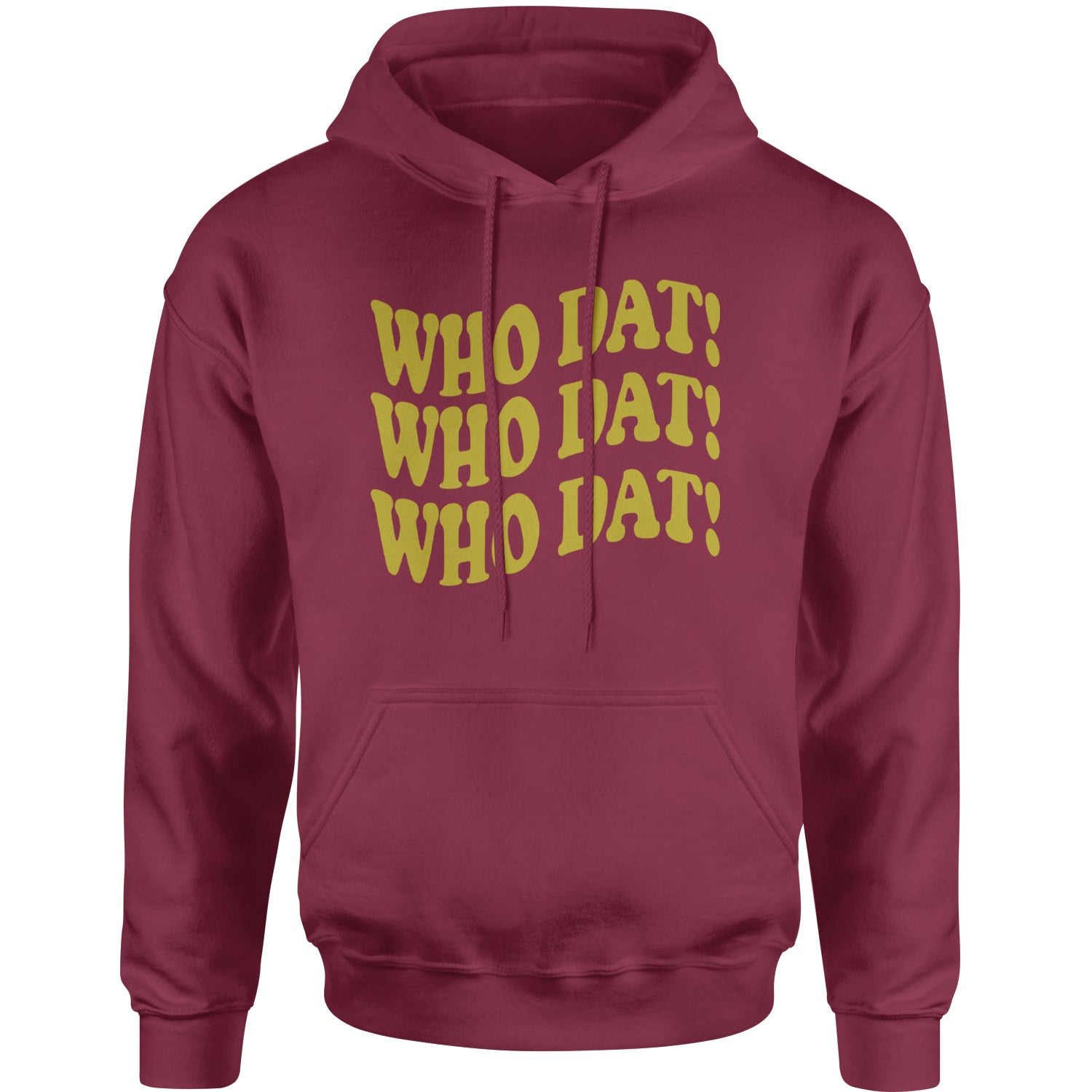 Who Dat Wavy Design Who Dat Nation Adult Hoodie Sweatshirt Maroon