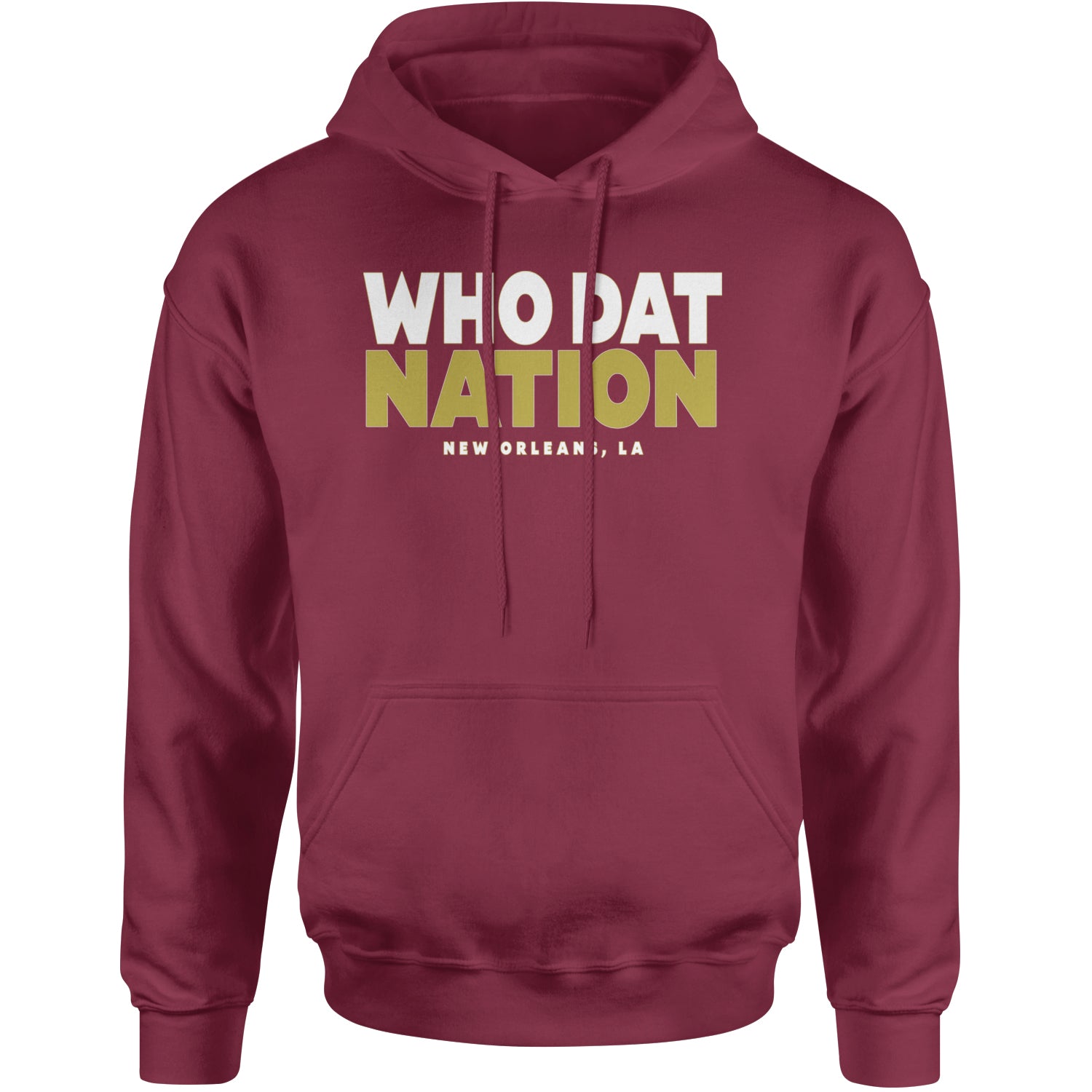 New Orleans Who Dat Nation Adult Hoodie Sweatshirt Maroon