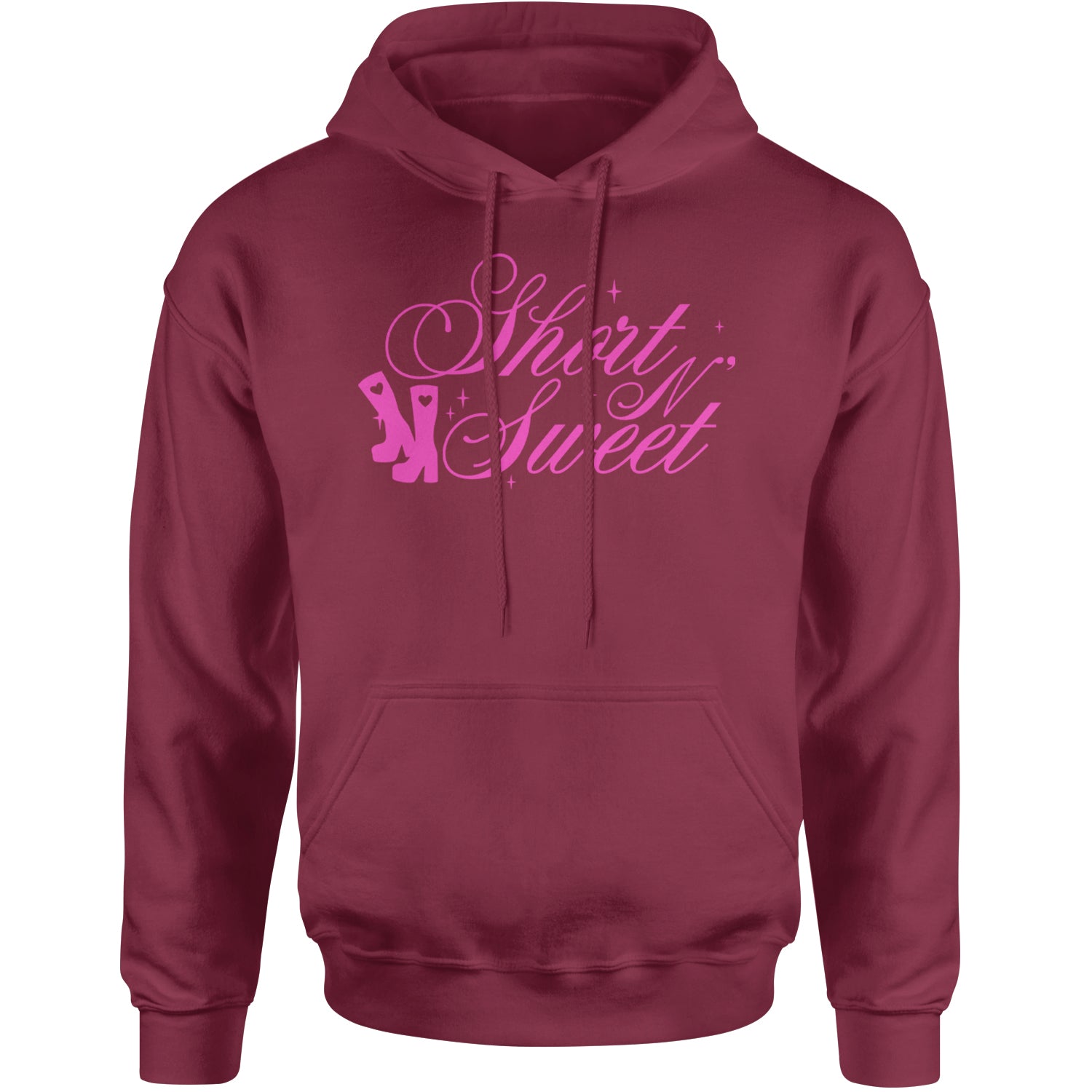 Boots Short N' Sweet Adult Hoodie Sweatshirt Maroon