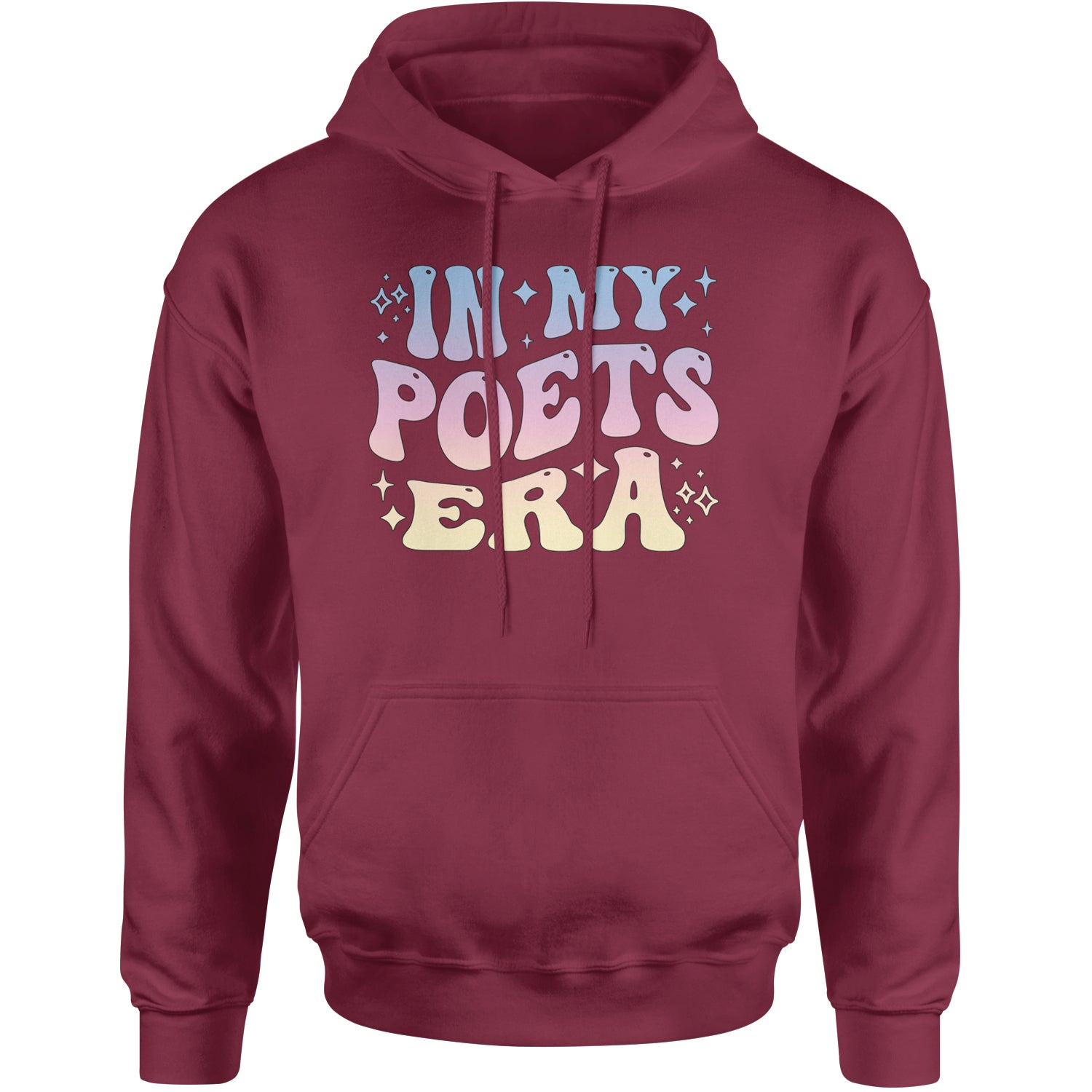 In My Poet Era Tie Dye TTPD Music Adult Hoodie Sweatshirt Maroon