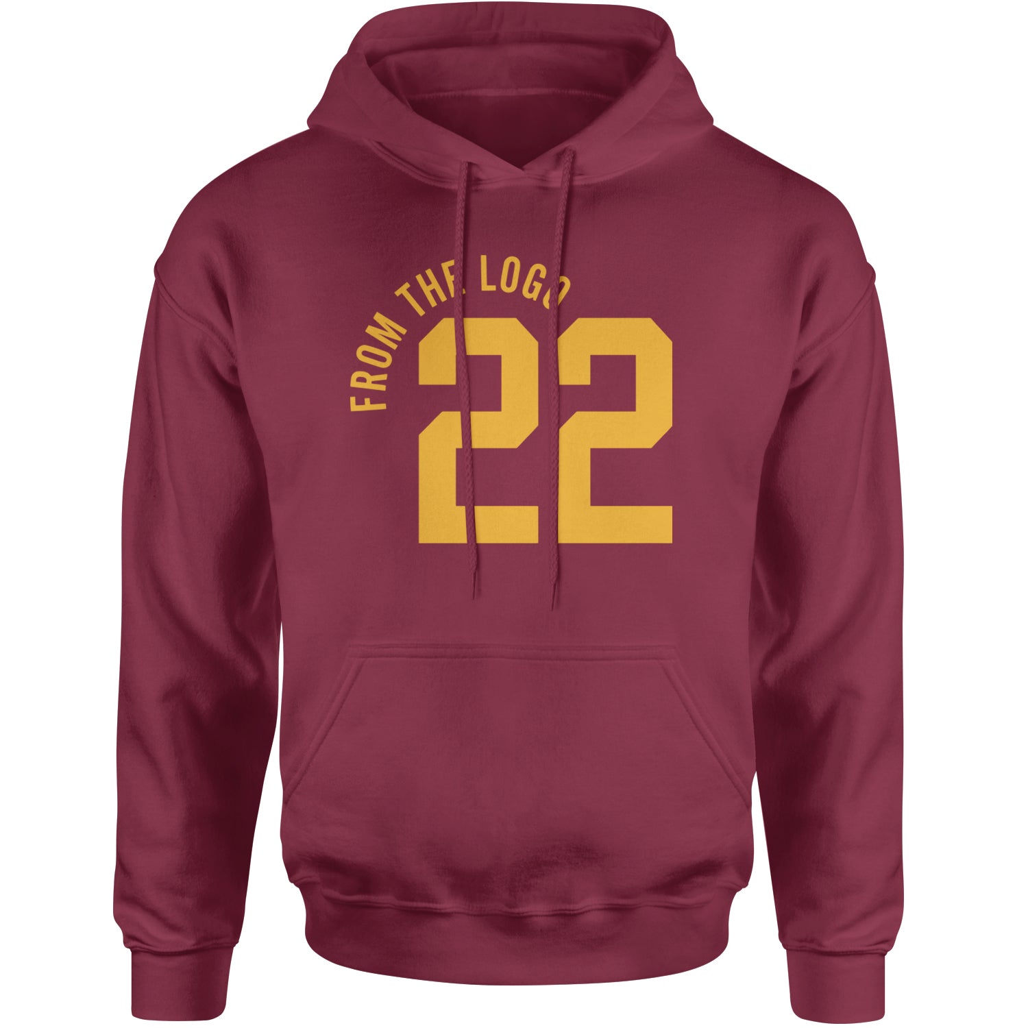 From The Logo #22 Basketball Adult Hoodie Sweatshirt Maroon