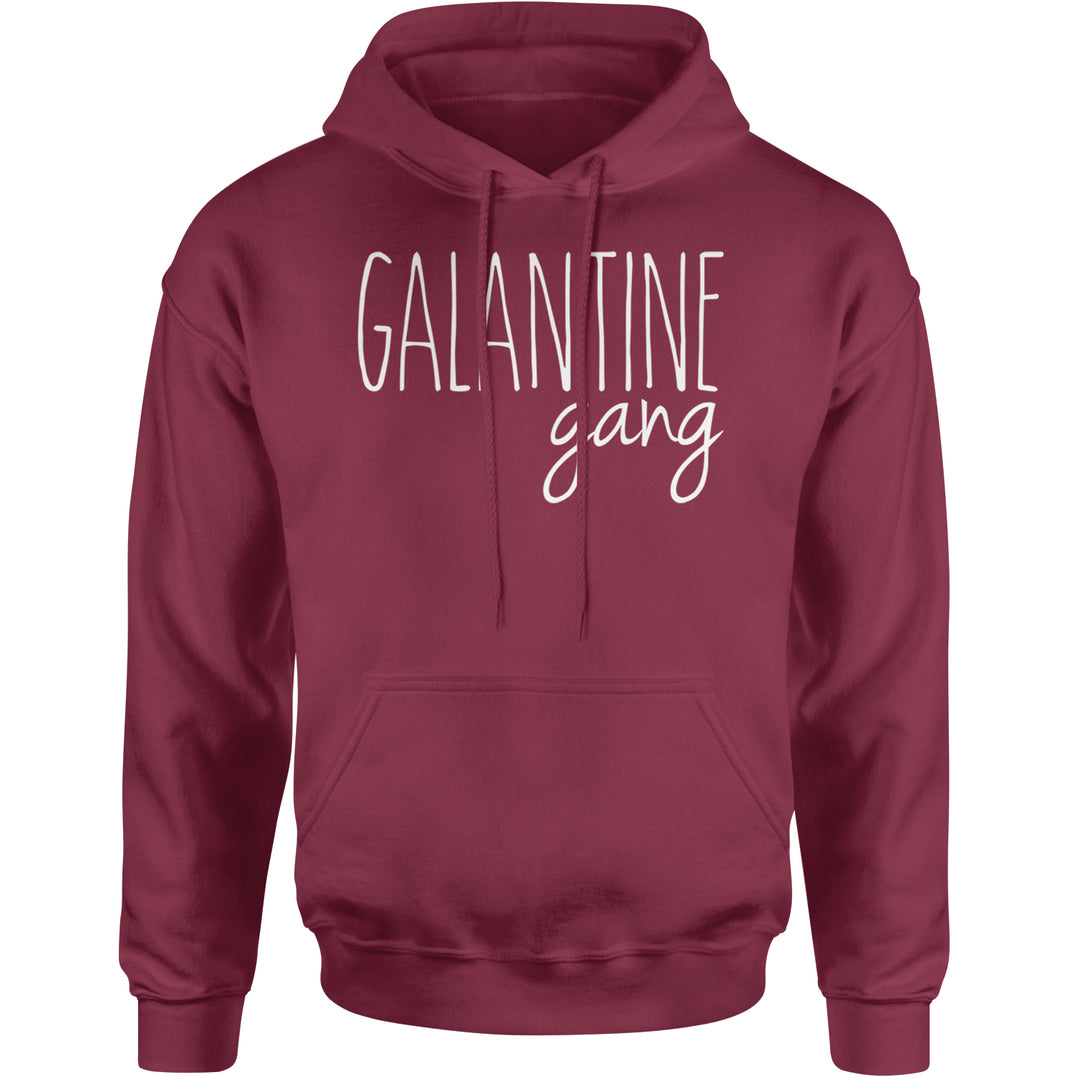 Galentine Gang Valentine's Shirt Adult Hoodie Sweatshirt Maroon