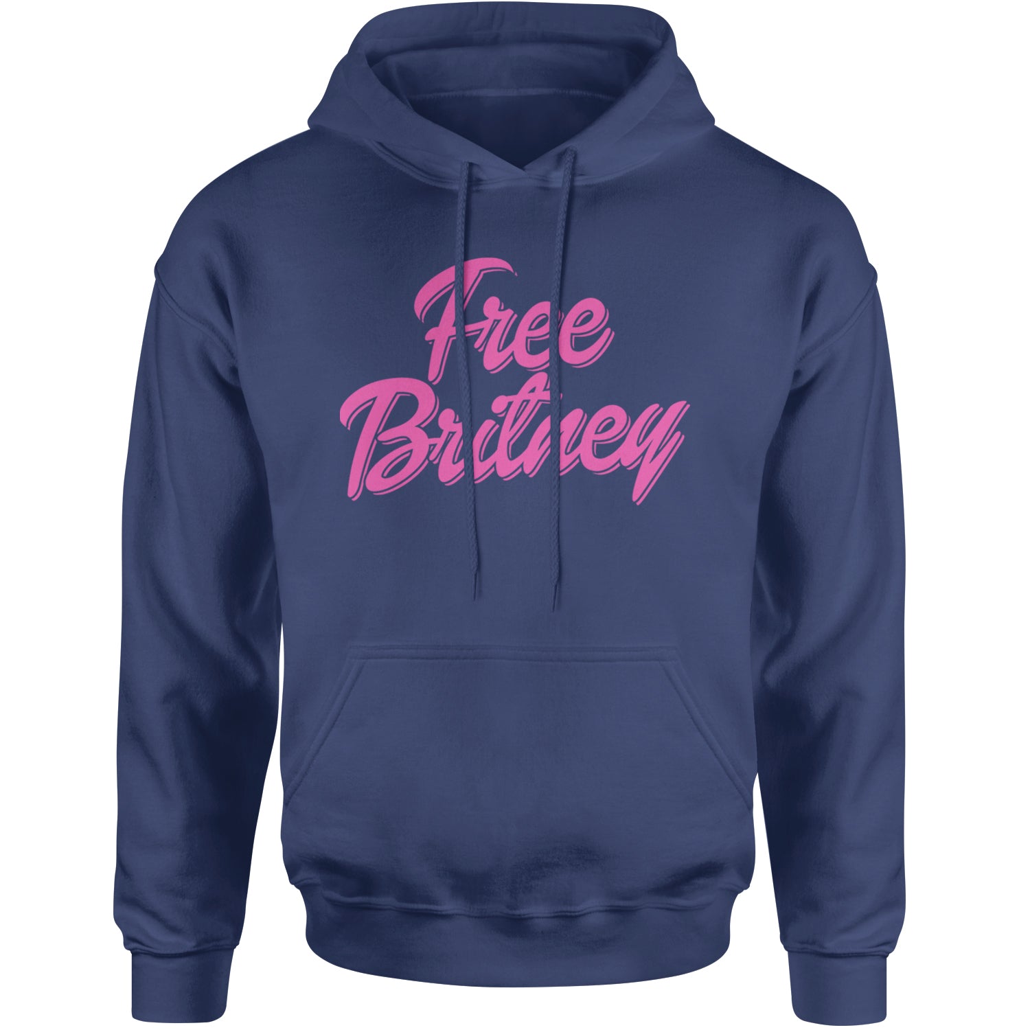 Pink Free Britney Adult Hoodie Sweatshirt Navy Blue