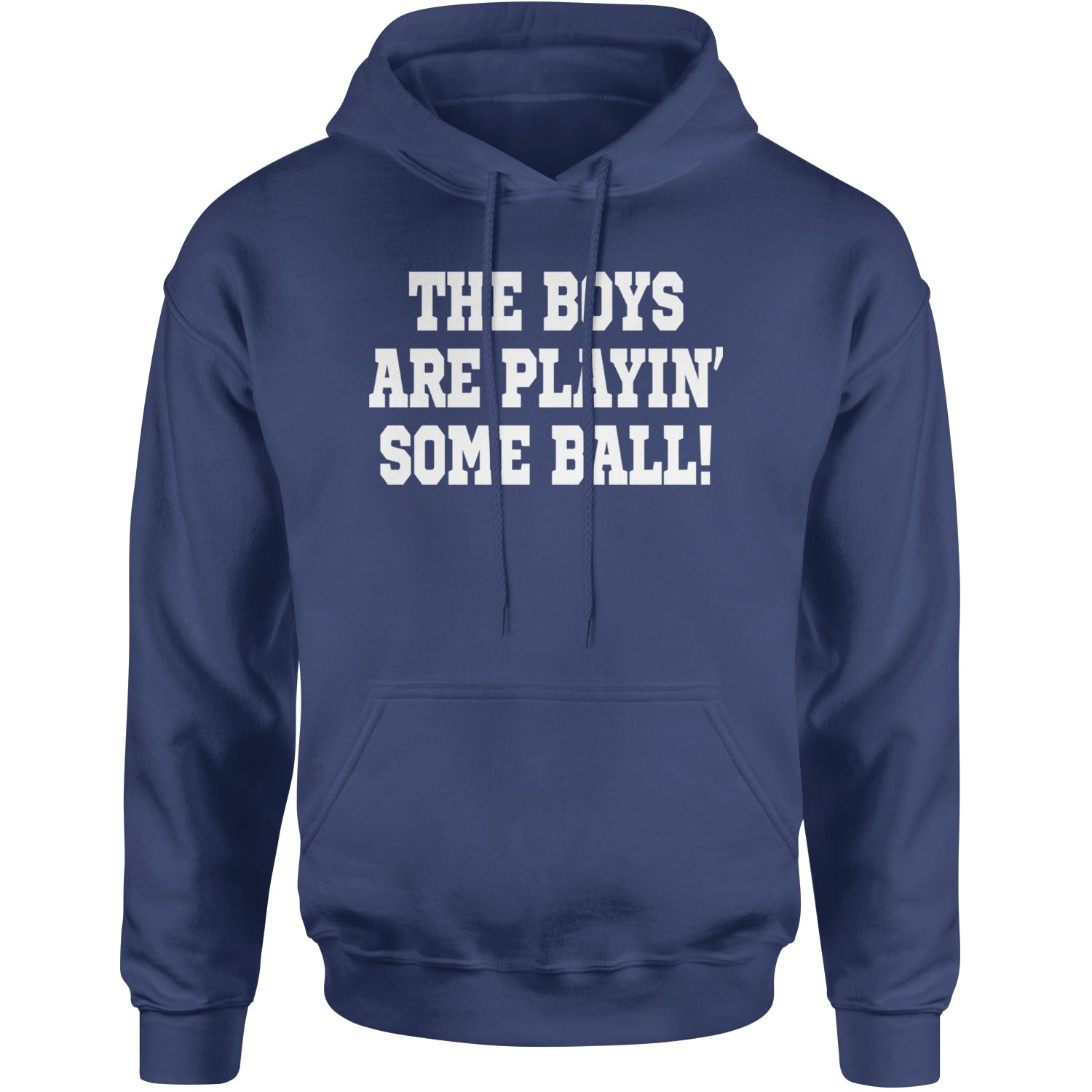 The Boys Are Playing Some Baseball Adult Hoodie Sweatshirt Navy Blue