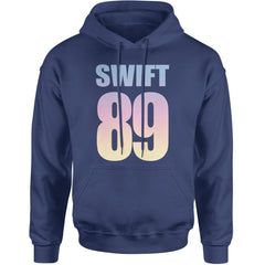 Lover Era Swift 89 Birth Year Music Fan TTPD Adult Hoodie Sweatshirt Navy Blue