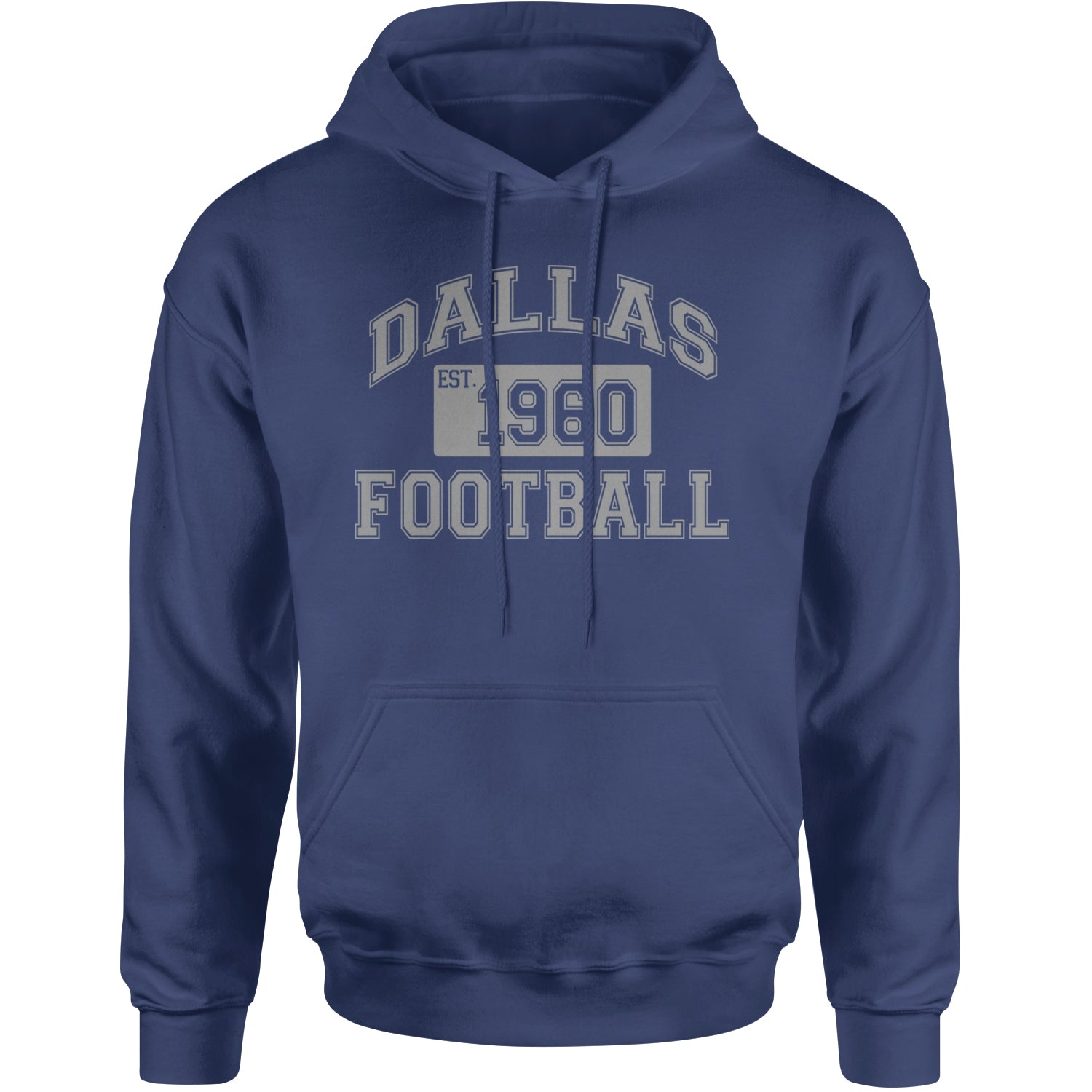 Dallas Football Established 1960 Adult Hoodie Sweatshirt Navy Blue