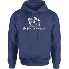 We Do Not Eat Our Allies Fourth Wing Basgiath Adult Hoodie Sweatshirt Navy Blue