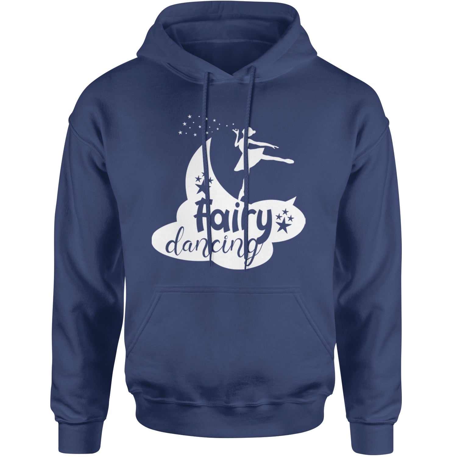 Fairy Dancing Adult Hoodie Sweatshirt Navy Blue