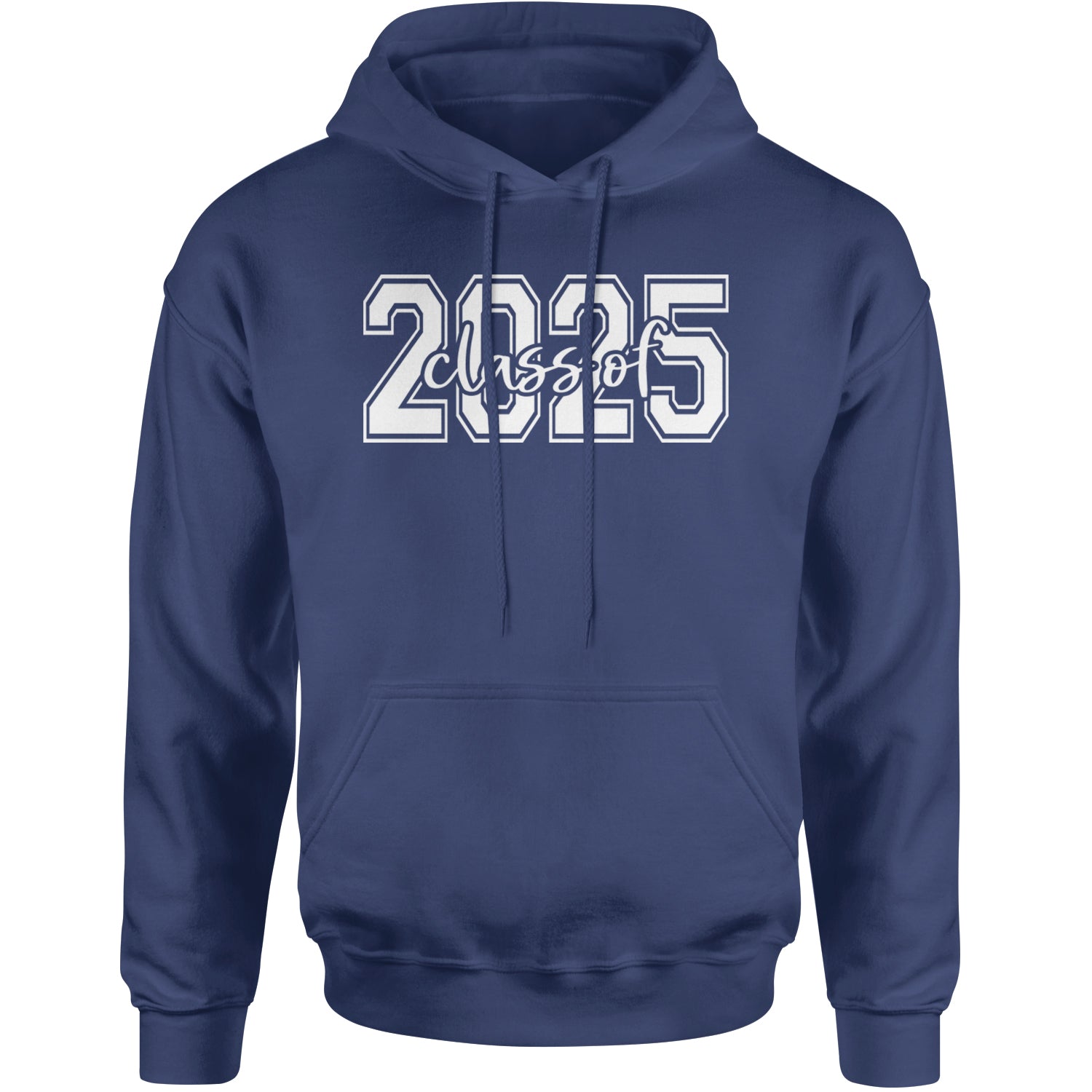 Class Of 2025 Graduation Adult Hoodie Sweatshirt Navy Blue