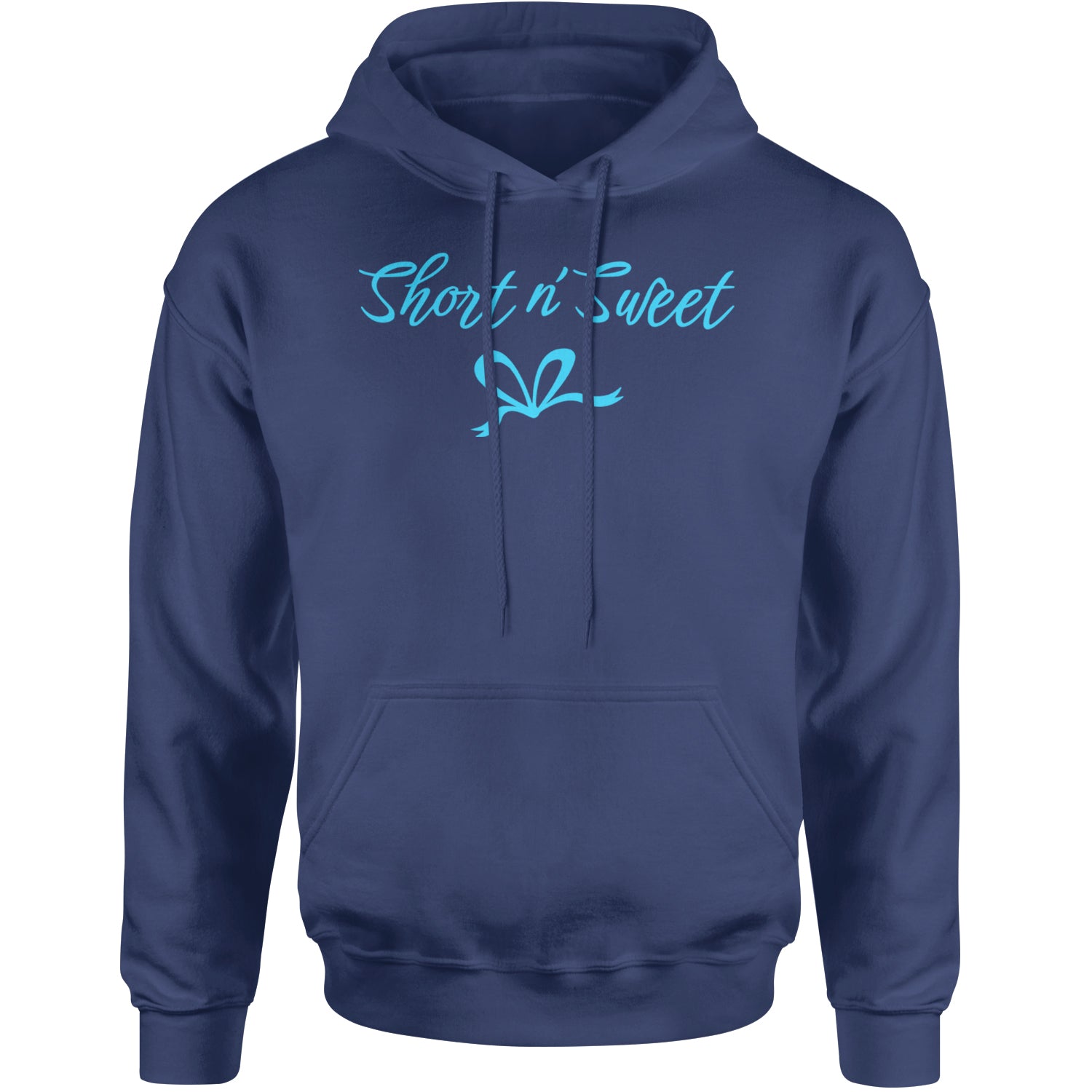 Bow Short N' Sweet Music Adult Hoodie Sweatshirt Navy Blue