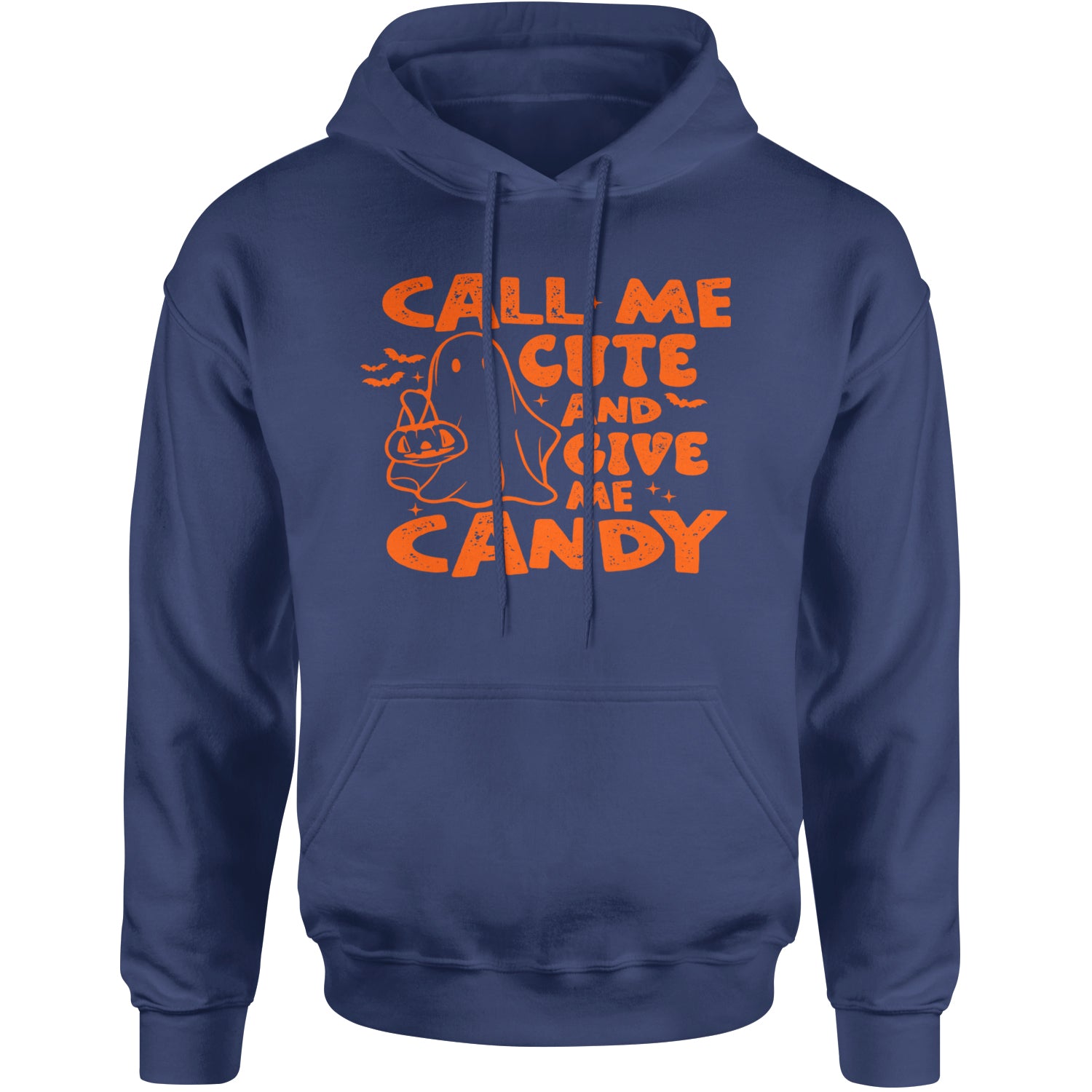 Call Me Cute And Give Me Candy Adult Hoodie Sweatshirt Navy Blue