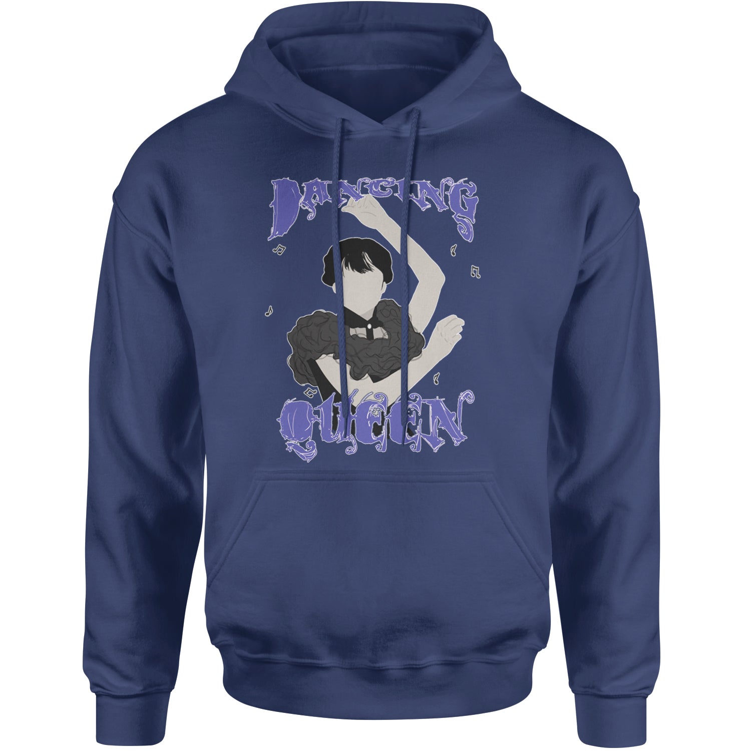 Wednesday Dancing Queen Adult Hoodie Sweatshirt Navy Blue