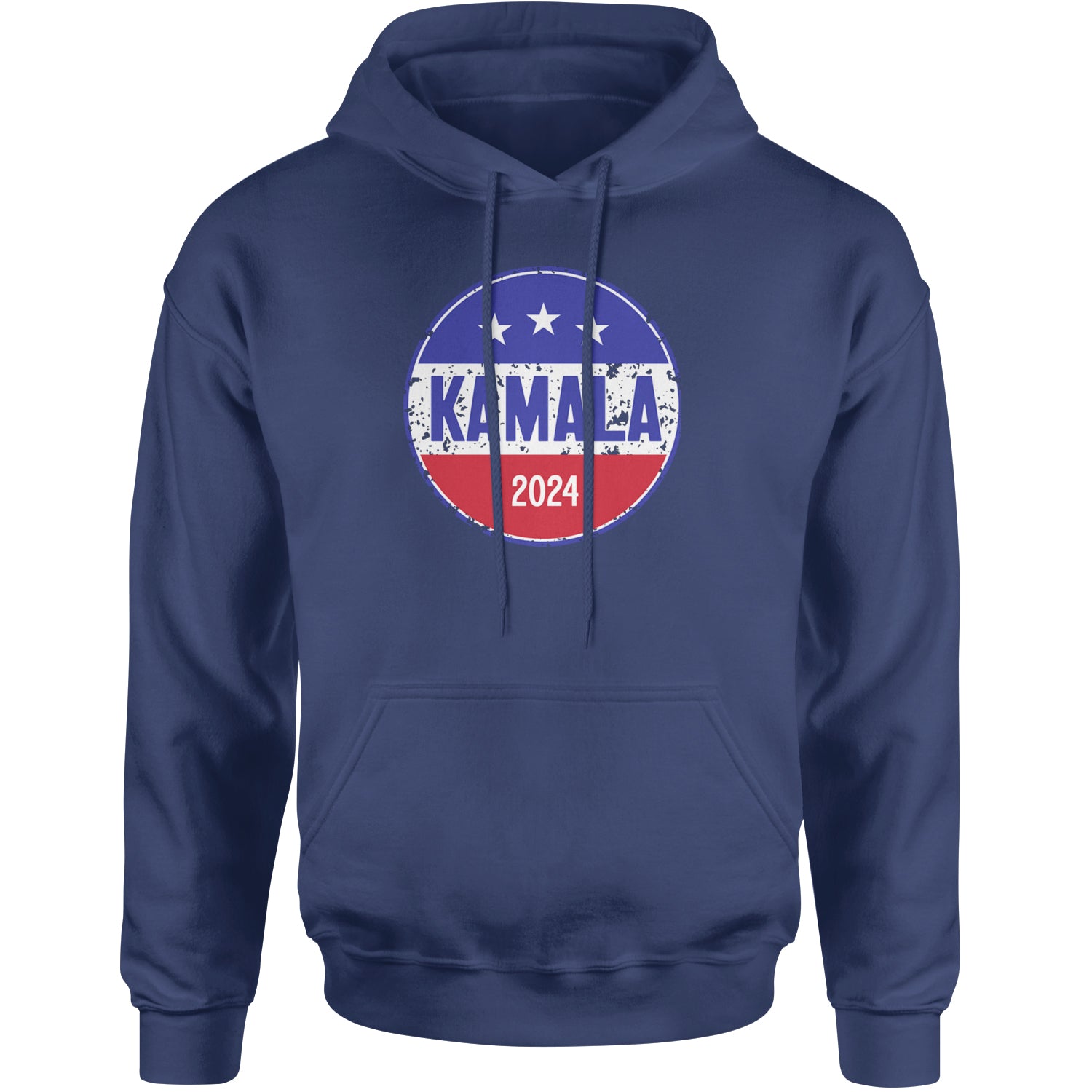 Kamala Badge 2024 - Kamala Harris For President 2024 Adult Hoodie Sweatshirt Navy Blue