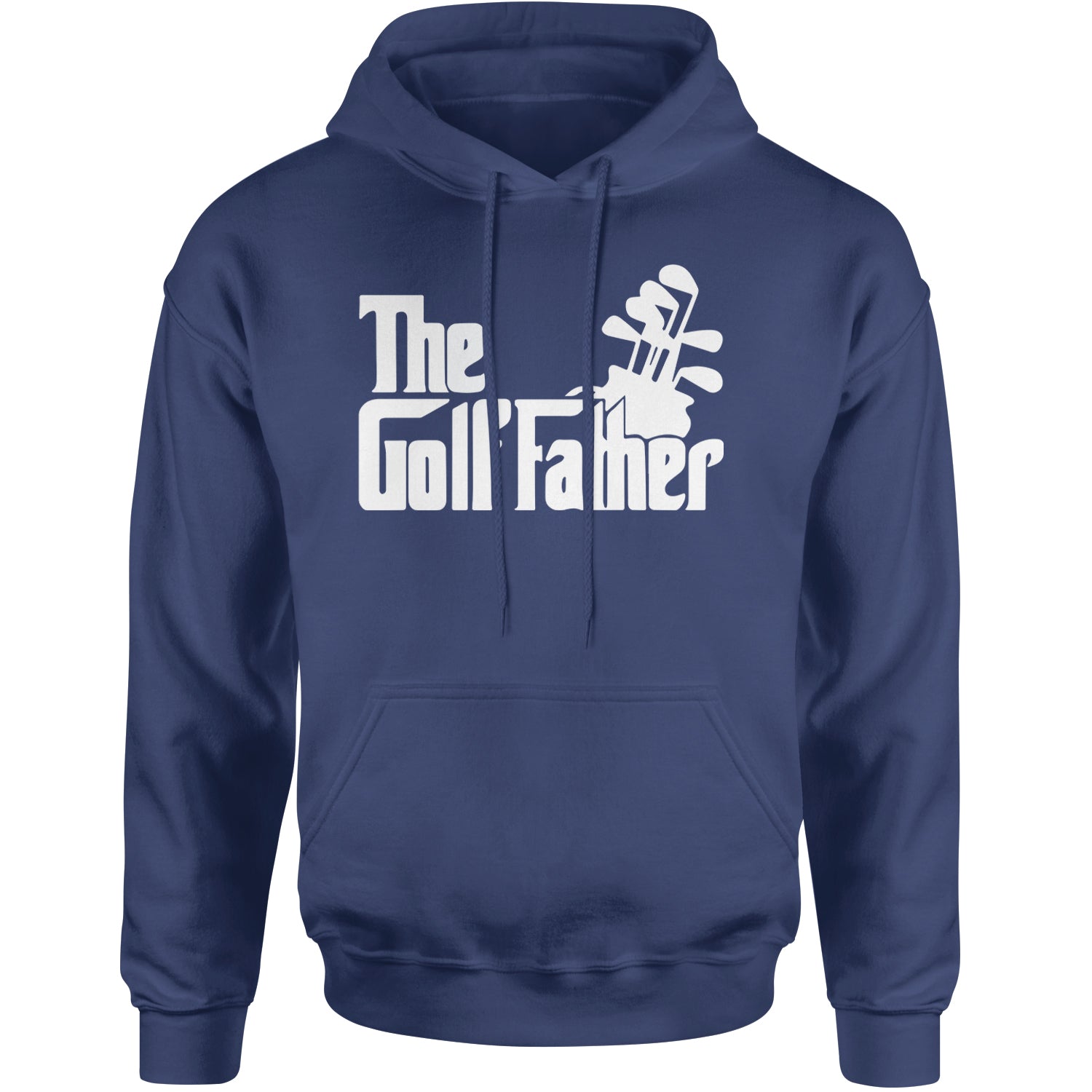 The Golf Father Golfing Dad  Adult Hoodie Sweatshirt Navy Blue