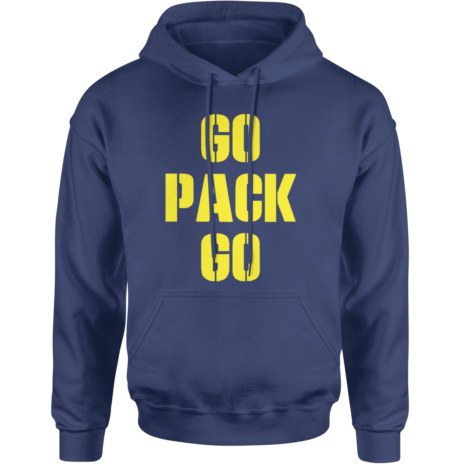 Go Pack Go Green Bay Adult Hoodie Sweatshirt Navy Blue