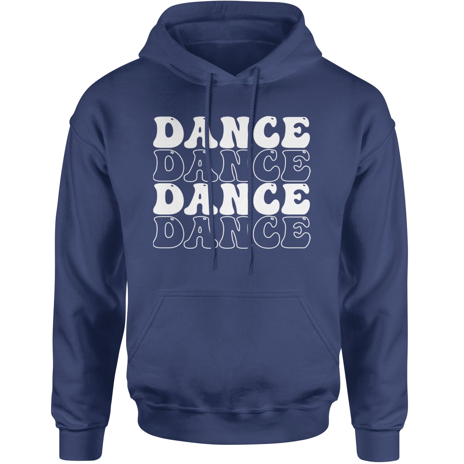 Dance Dance Dance Dance Adult Hoodie Sweatshirt Navy Blue