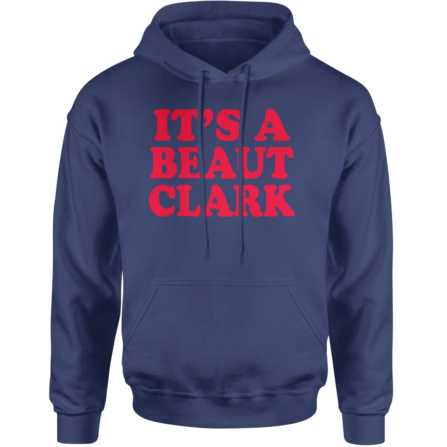 It's a Beaut Clark Festive Christmas Adult Hoodie Sweatshirt Navy Blue