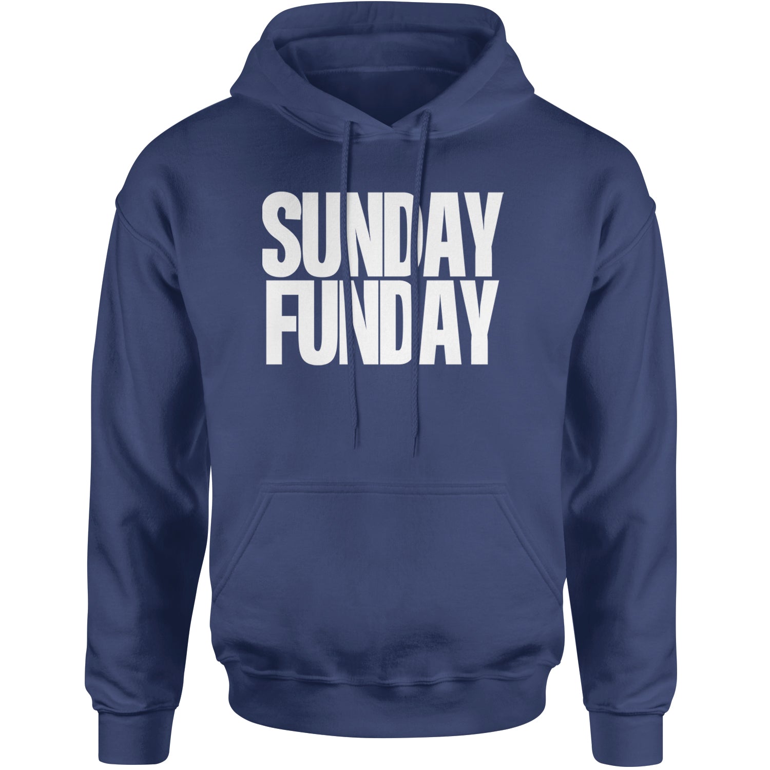 Sunday Funday  Adult Hoodie Sweatshirt Navy Blue