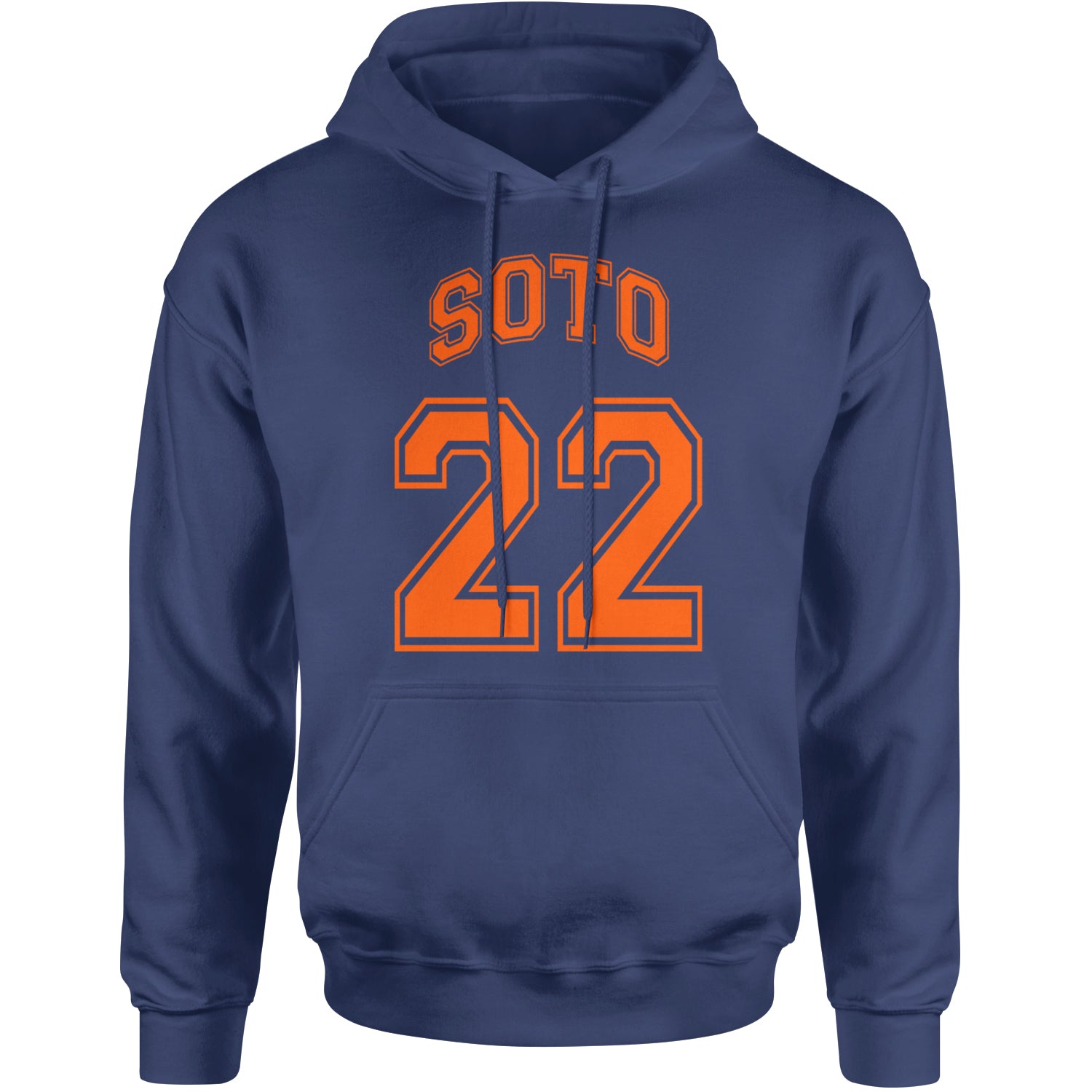 Soto Number 22 Adult Hoodie Sweatshirt Navy Blue