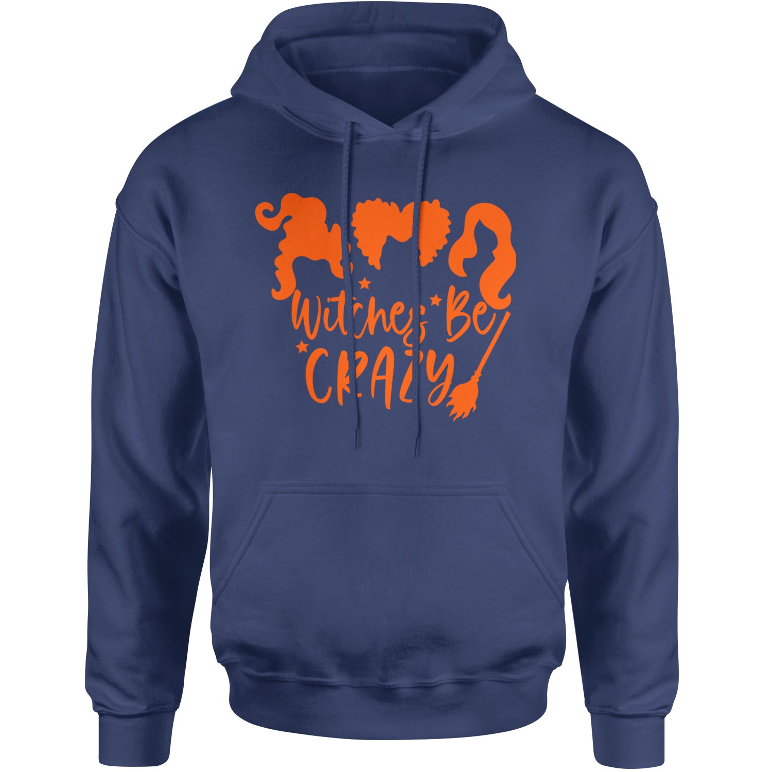 Witches Be Crazy Hocus Pocus Adult Hoodie Sweatshirt Navy Blue