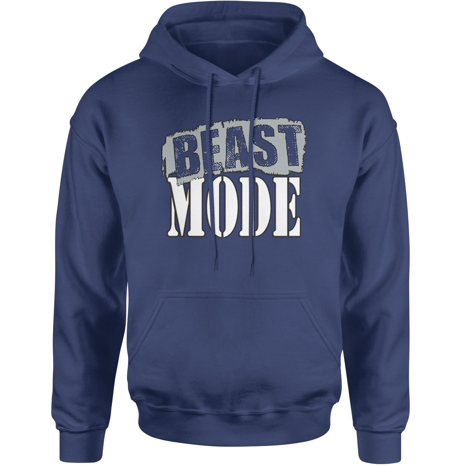 Beast Mode Training Gym Workout Adult Hoodie Sweatshirt Navy Blue