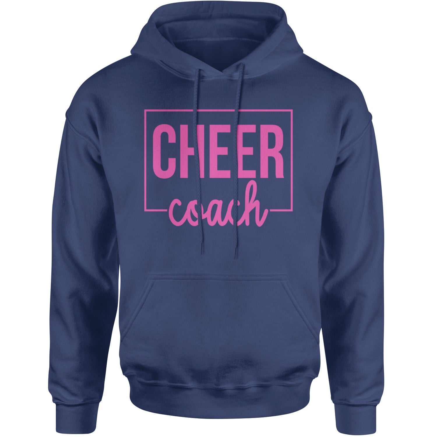 Cheer Coach Cheerleader Adult Hoodie Sweatshirt Navy Blue