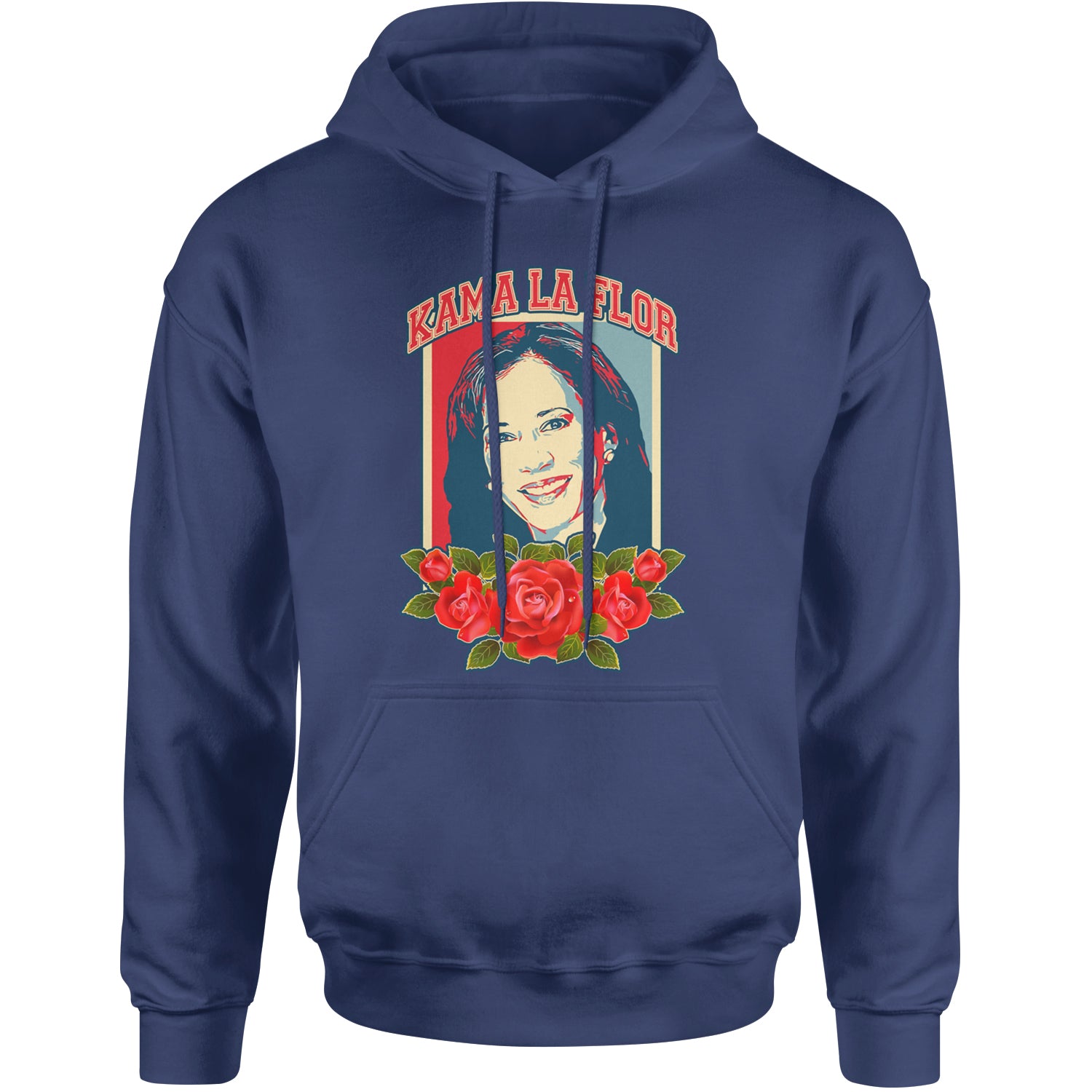 Kama La Flor Kamala Como La Flor Adult Hoodie Sweatshirt Navy Blue