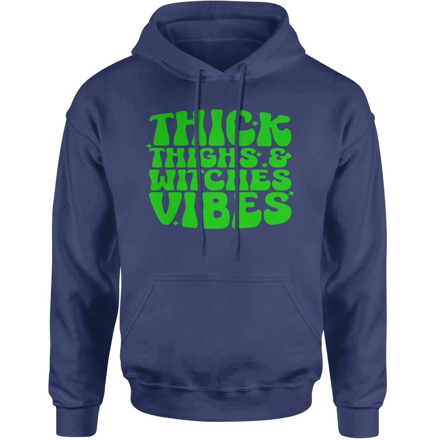 Thick Thighs And Witches Vibes Adult Hoodie Sweatshirt Navy Blue