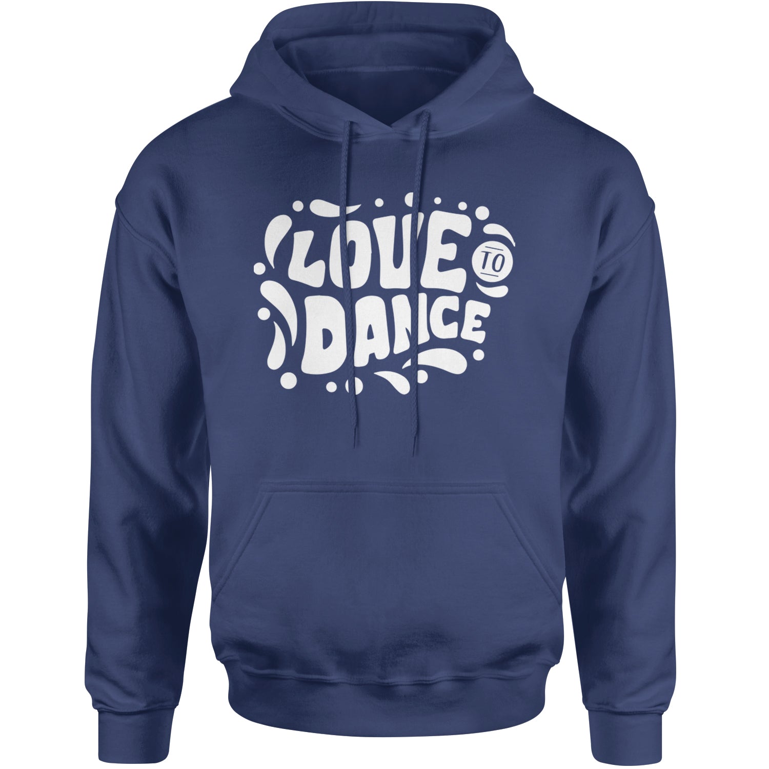 Love To Dance Adult Hoodie Sweatshirt Navy Blue