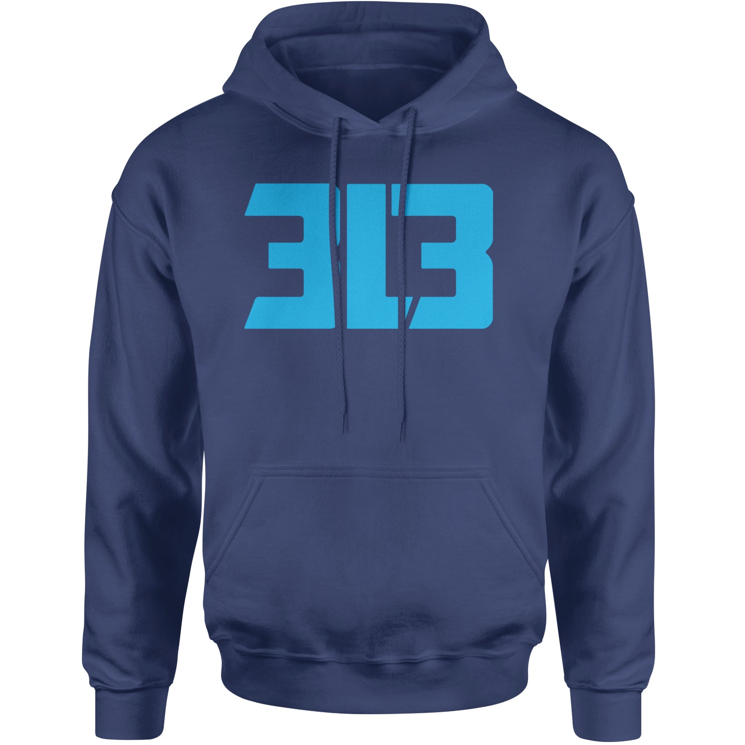 3L3 From The 313 Detroit Football Adult Hoodie Sweatshirt Navy Blue