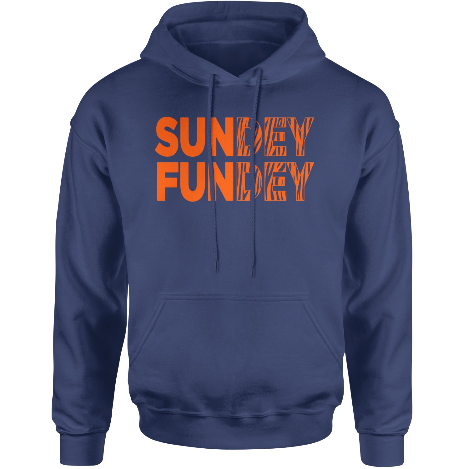 SunDEY FunDEY Sunday FundayAdult Hoodie Sweatshirt Navy Blue