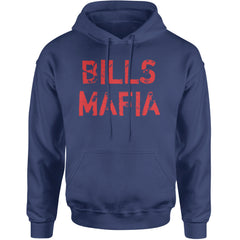Distressed Bills Mafia Football Adult Hoodie Sweatshirt Navy Blue