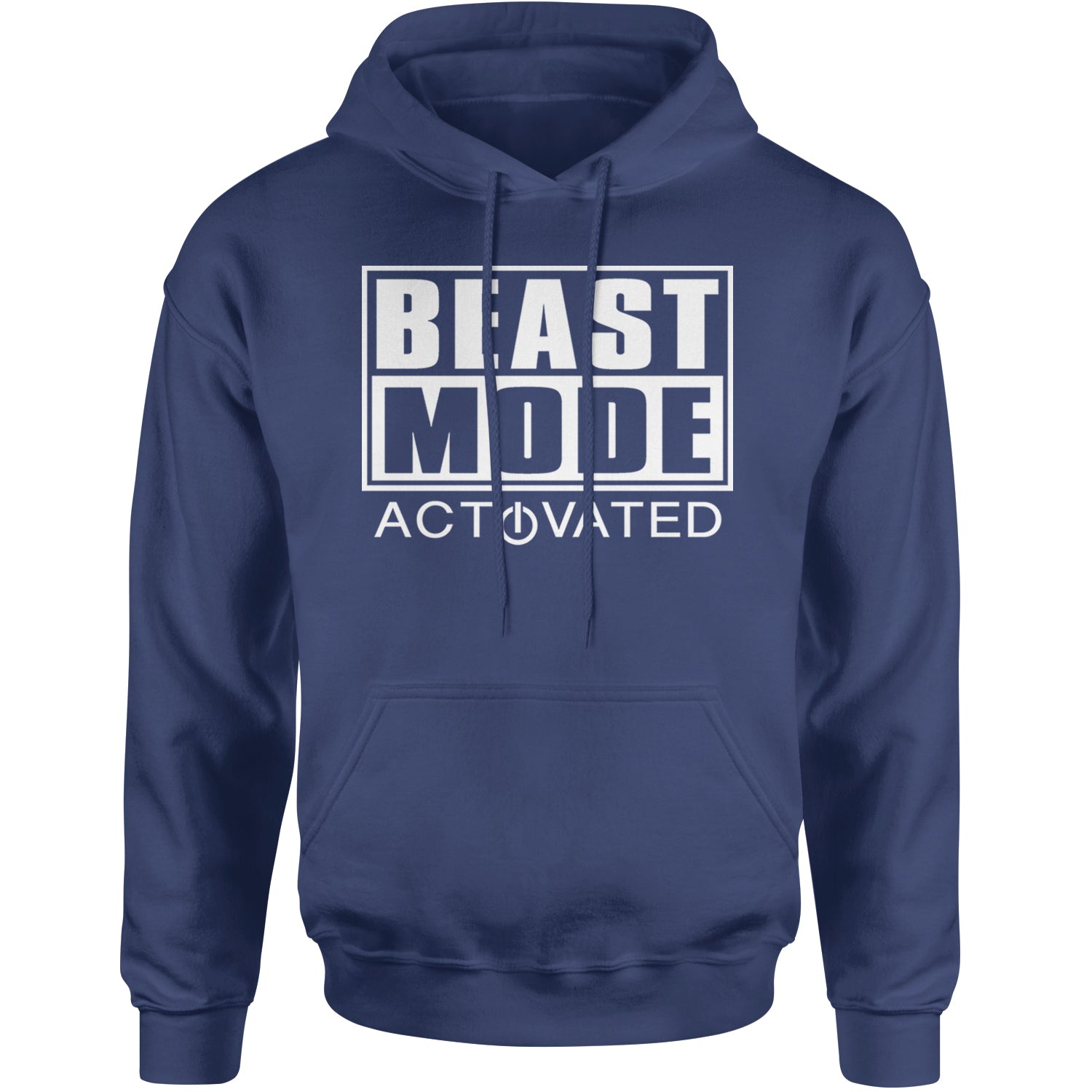 Activated Beast Mode Workout Gym Clothing Adult Hoodie Sweatshirt Navy Blue