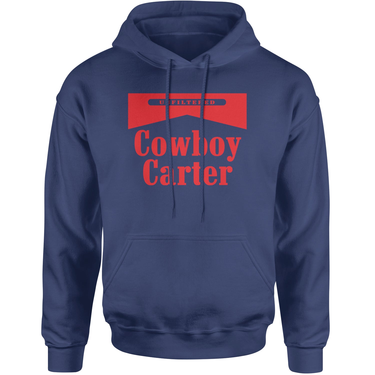 Cowboy Karter Country Act Two Adult Hoodie Sweatshirt Navy Blue