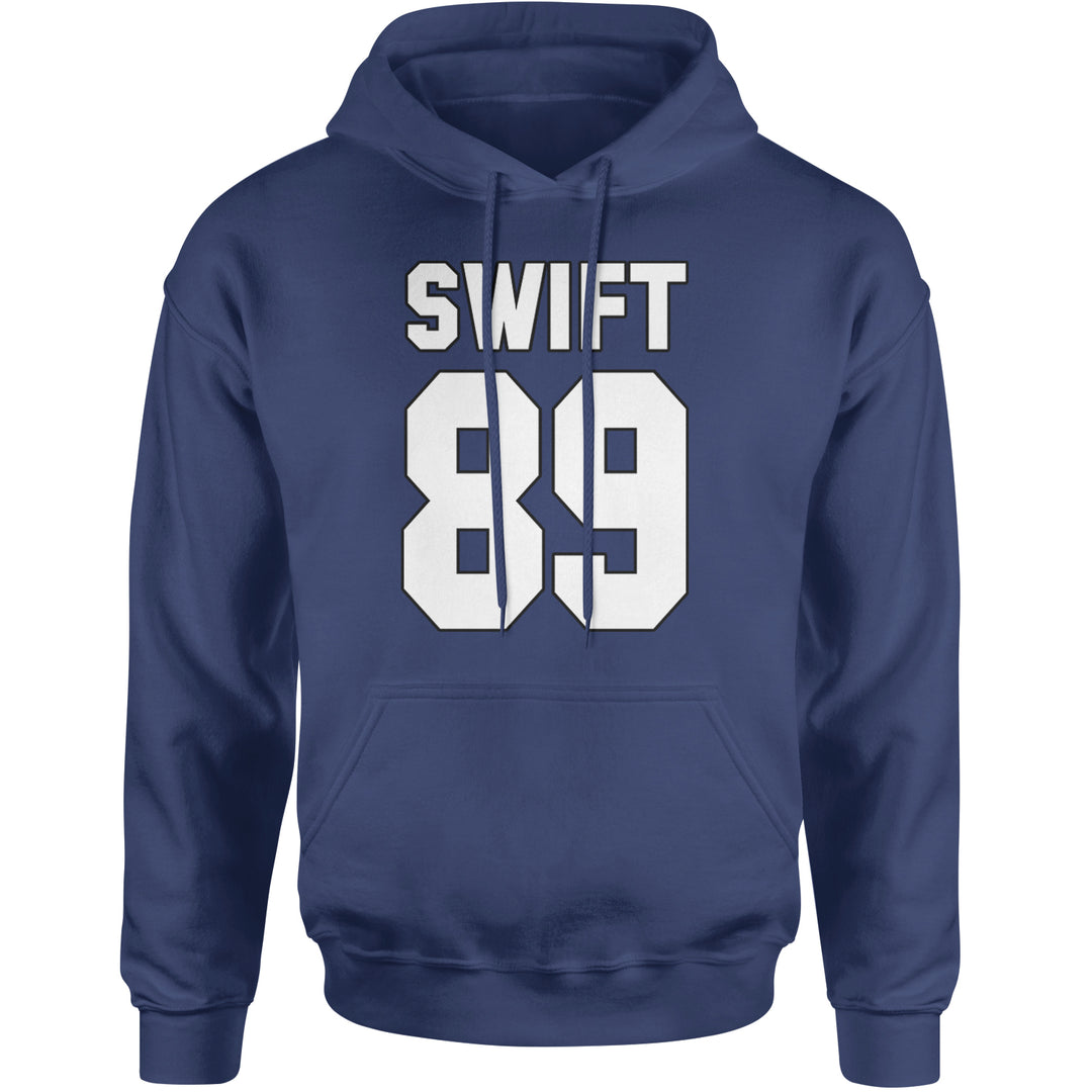Swift 89 Birth Year Music Fan Era Poets Department Lover Adult Hoodie Sweatshirt Navy Blue