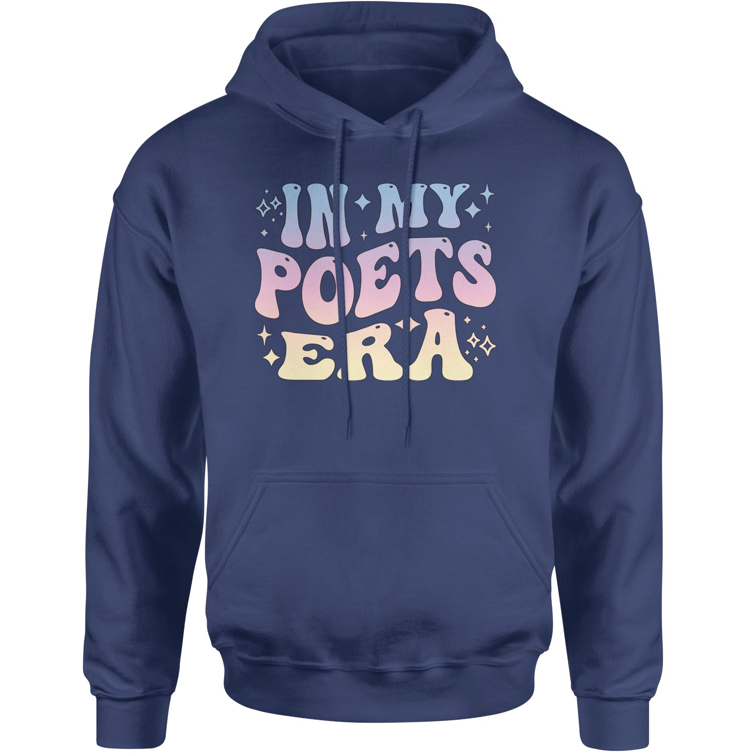 In My Poet Era Tie Dye TTPD Music Adult Hoodie Sweatshirt Navy Blue