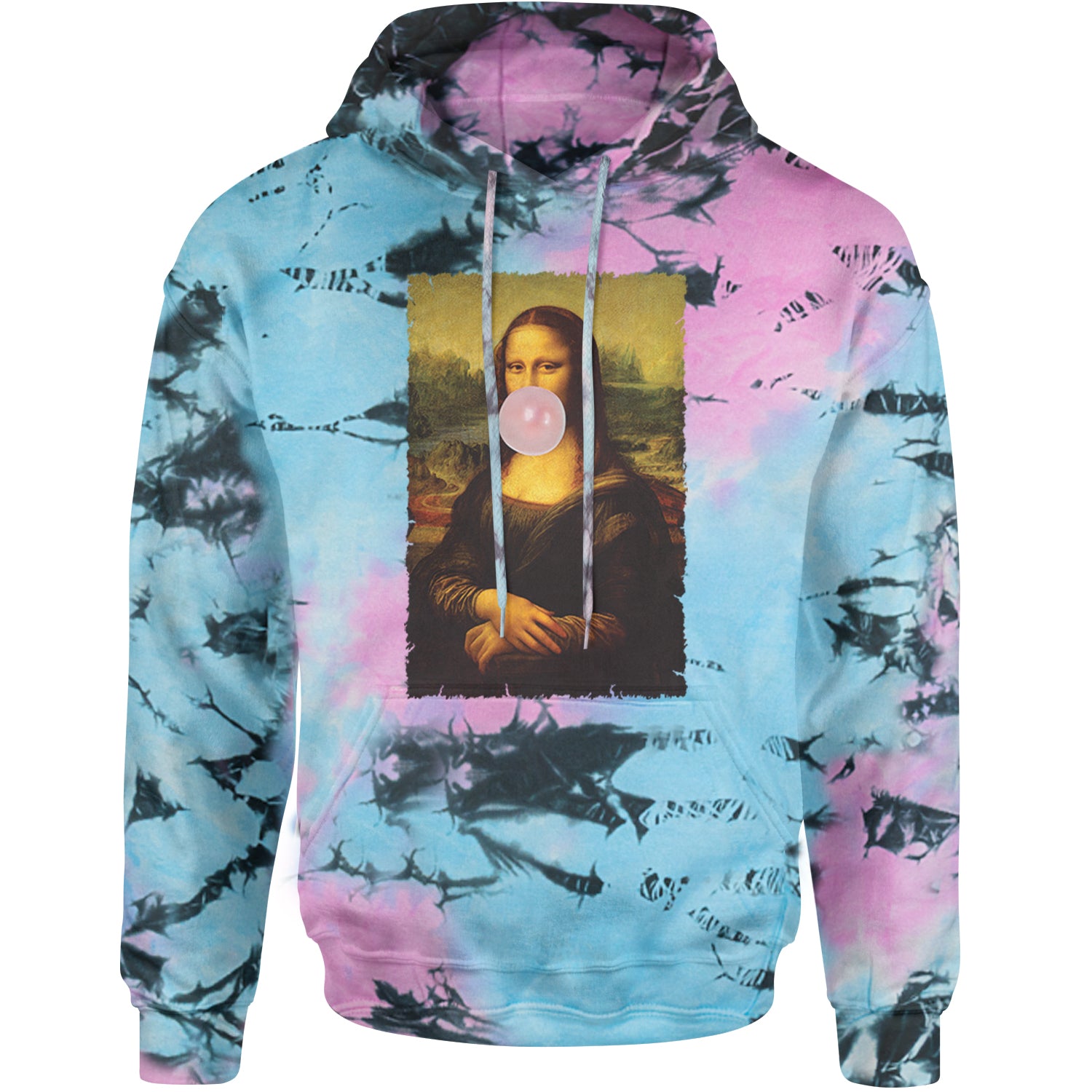 Mona Lisa Smile Pink Bubble Gum Da Vinci Icon Adult Hoodie Sweatshirt Pacific