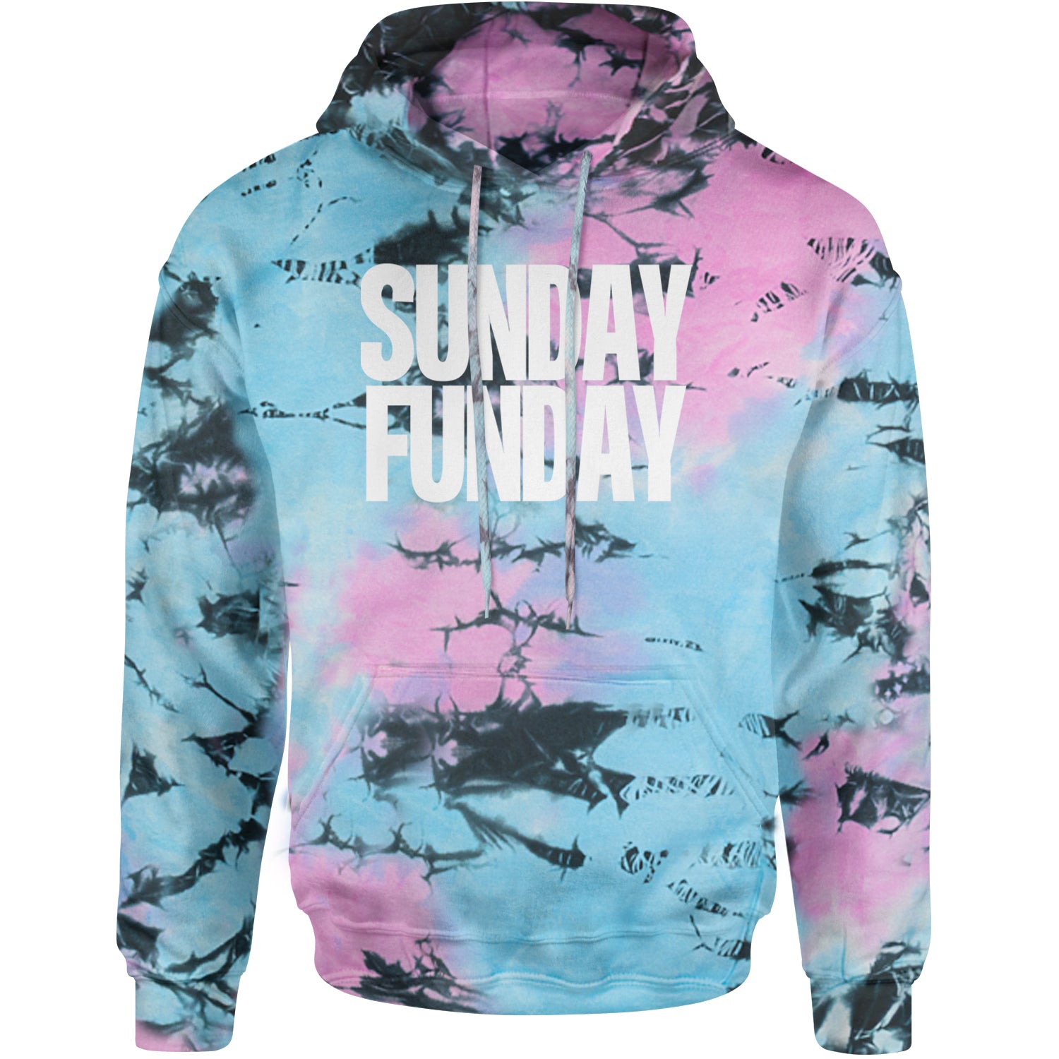 Sunday Funday  Adult Hoodie Sweatshirt Pacific