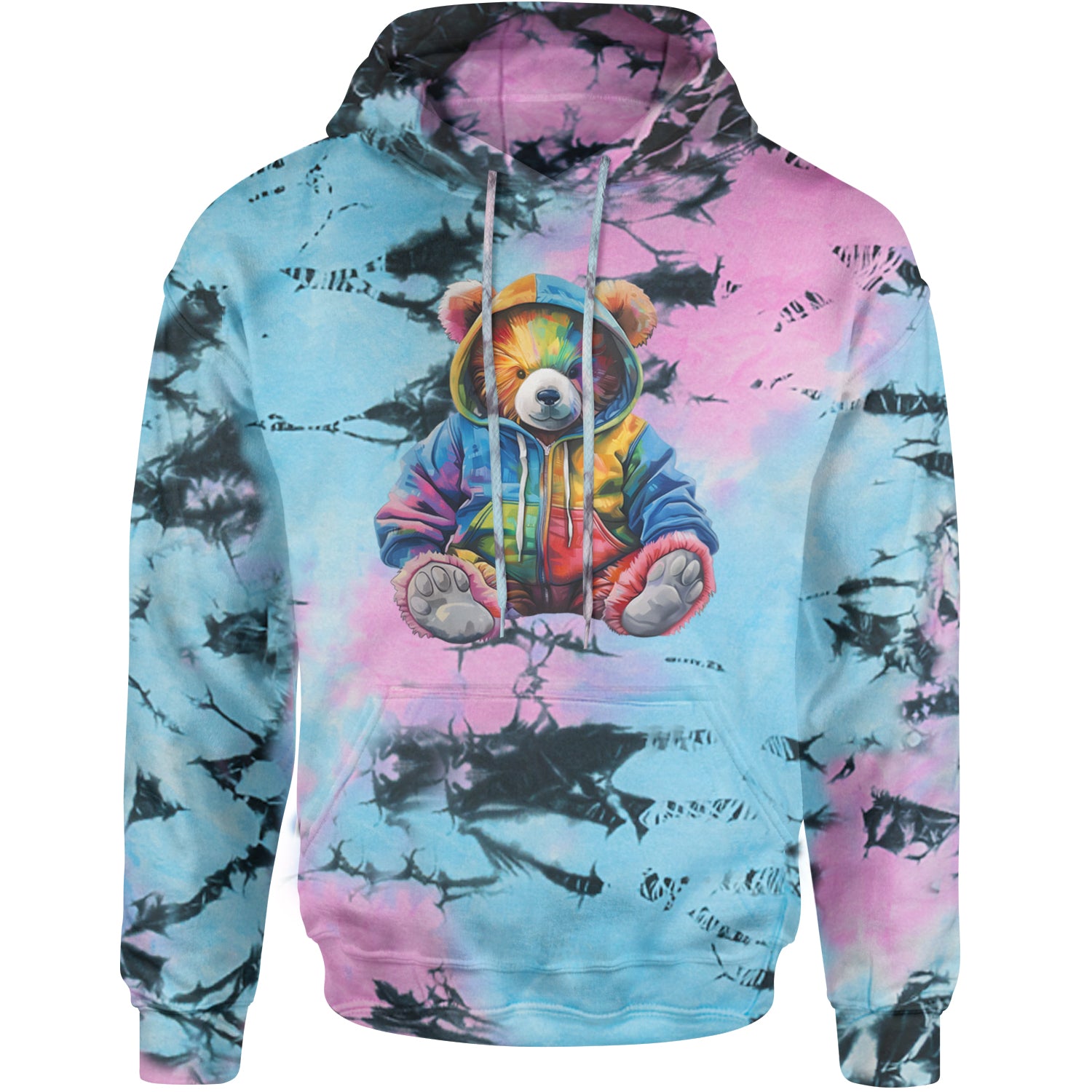 Rainbow Streetwear Urban Graffiti Bear Adult Hoodie Sweatshirt Pacific