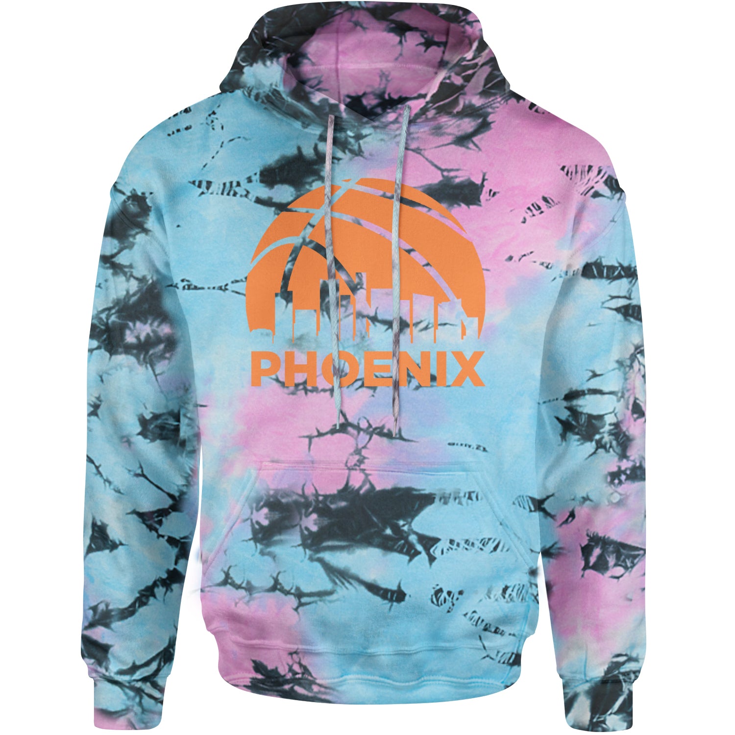 Phoenix Basketball Sunset City Skyline Adult Hoodie Sweatshirt Pacific